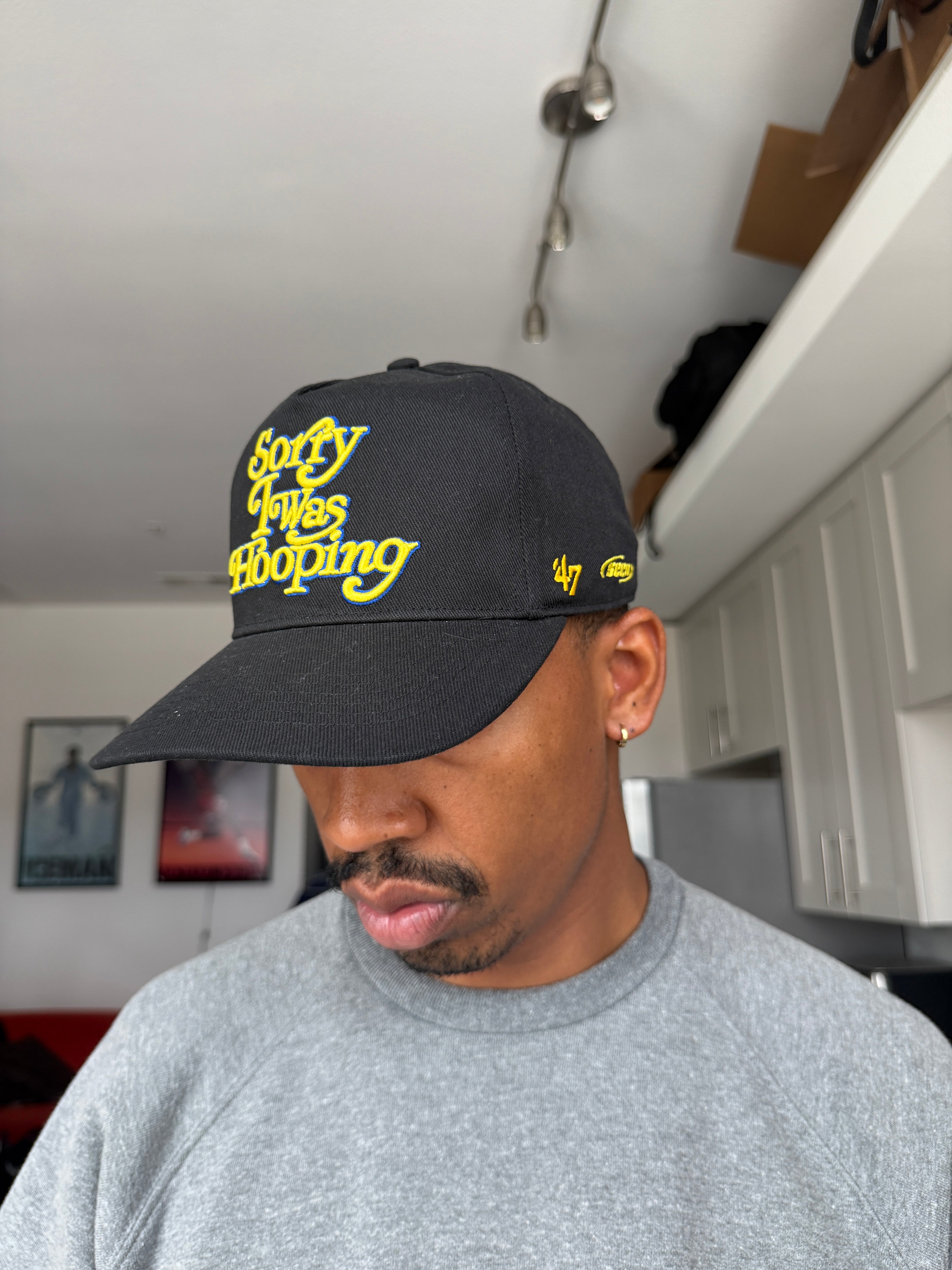 Golden State Warriors Stephen Curry “Sorry I Was Hooping” Black Cap