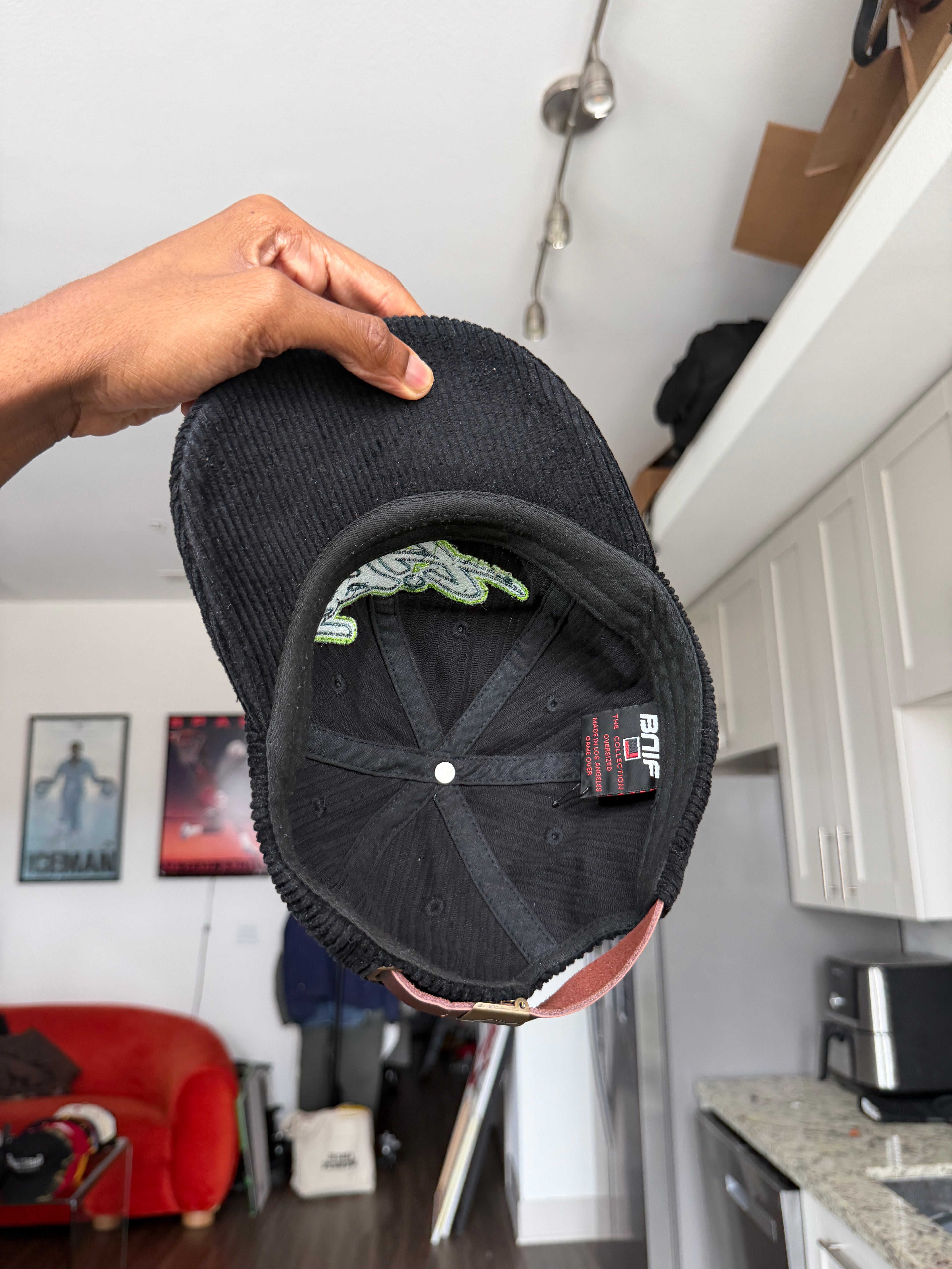 BAIF Black Corduroy Sports Cap
