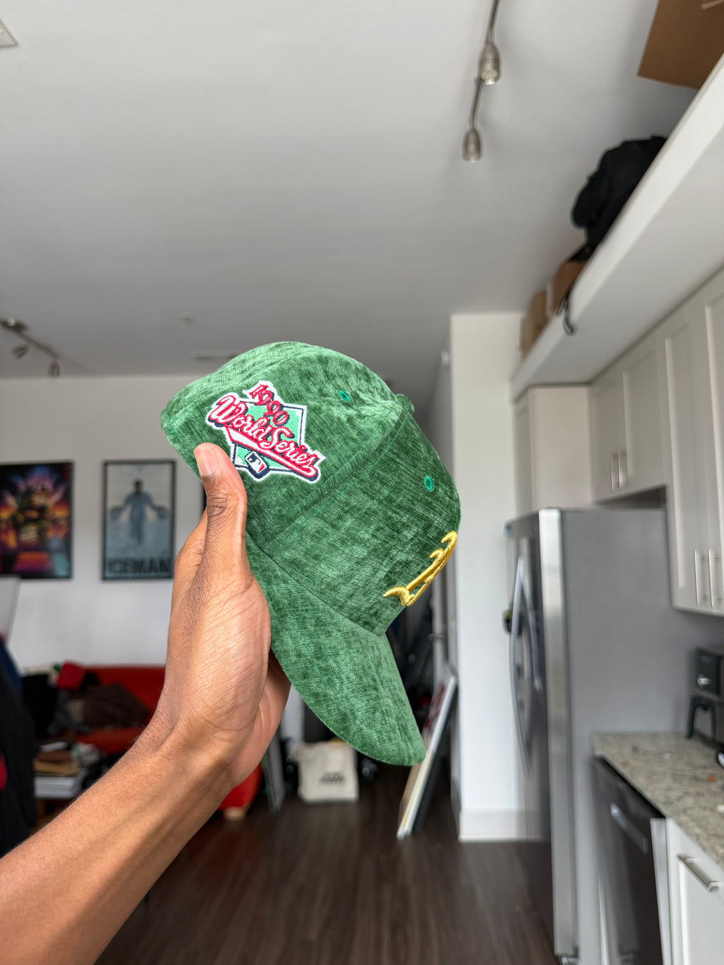 New Era Oakland Athletics Green Velvet Cap