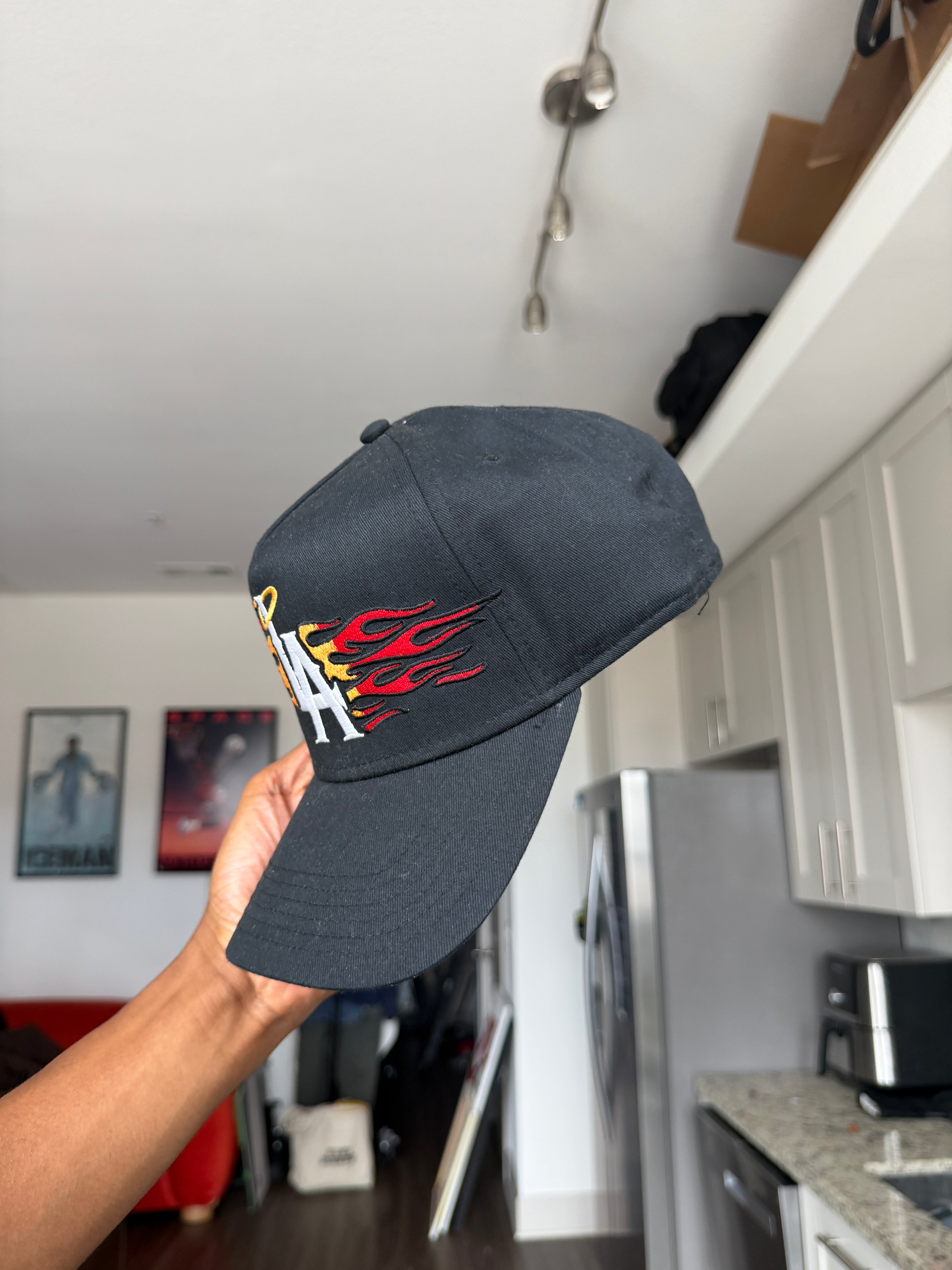 Black LA Flame Cap