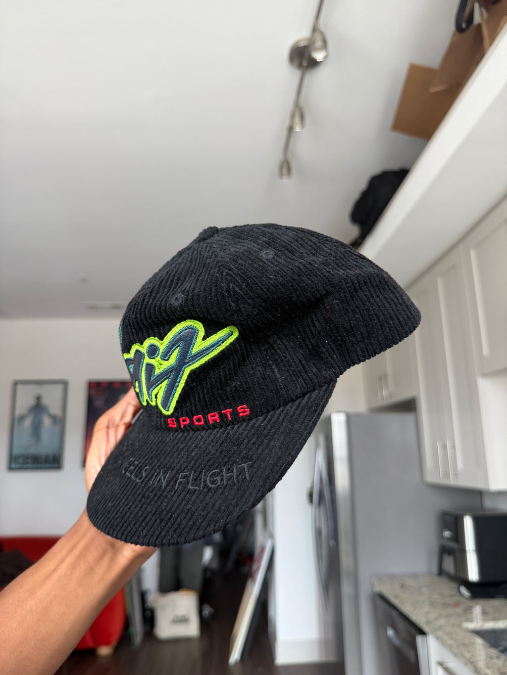 BAIF Black Corduroy Sports Cap