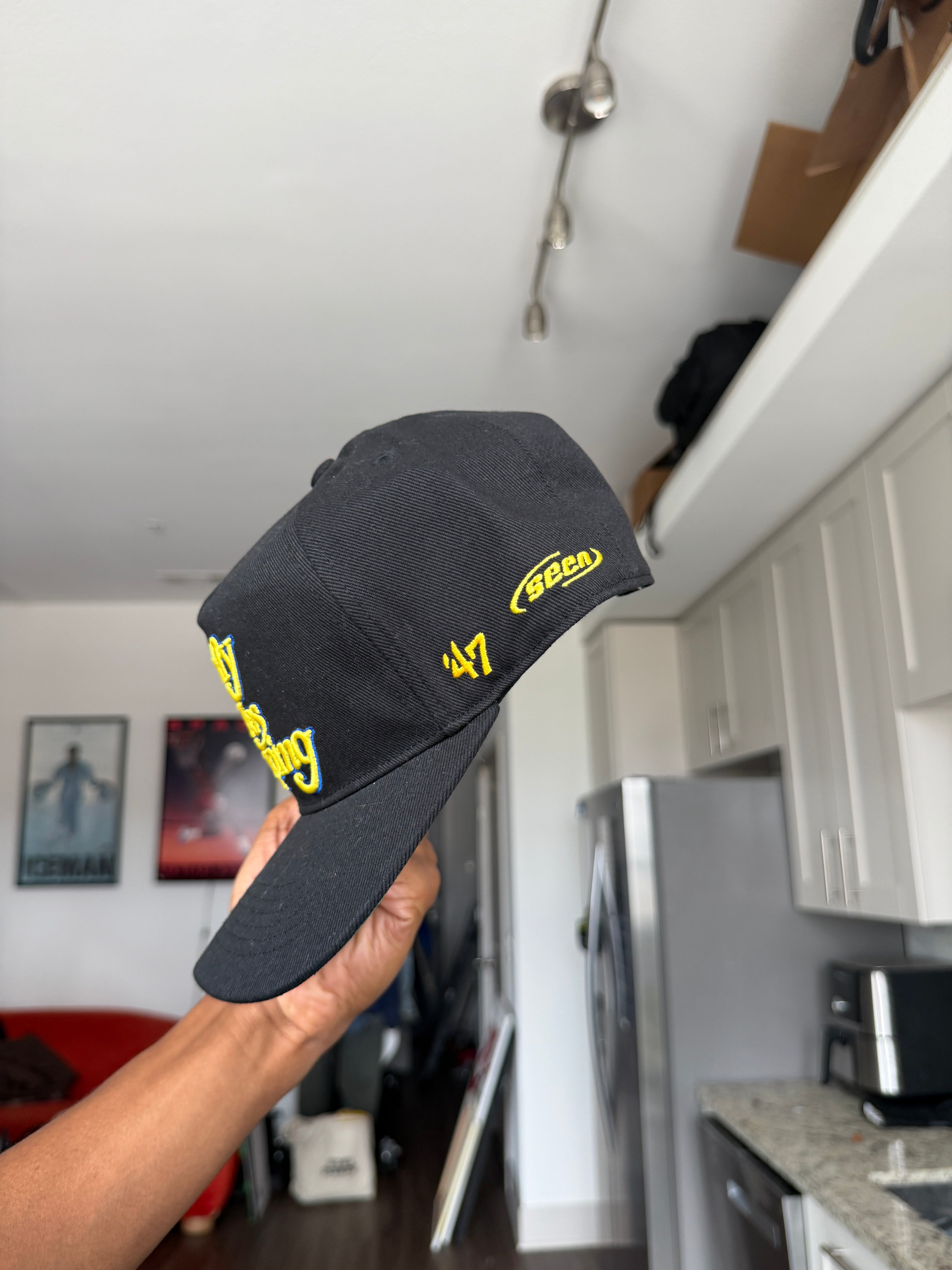 Golden State Warriors Stephen Curry “Sorry I Was Hooping” Black Cap