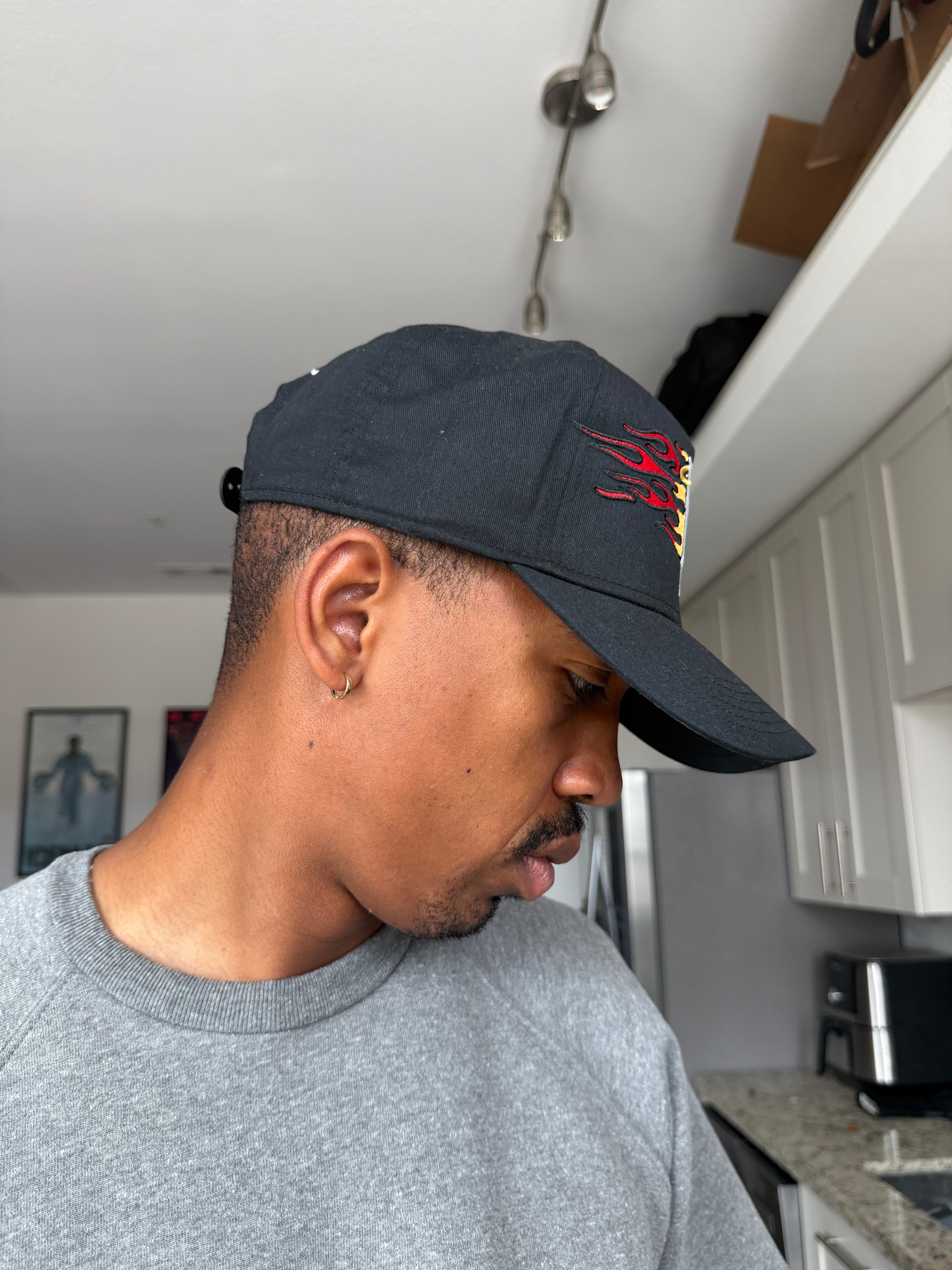 Black LA Flame Cap
