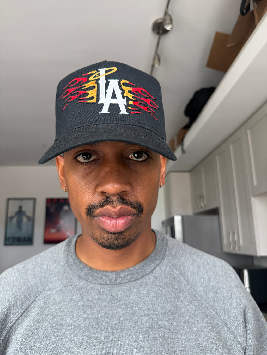 Black LA Flame Cap