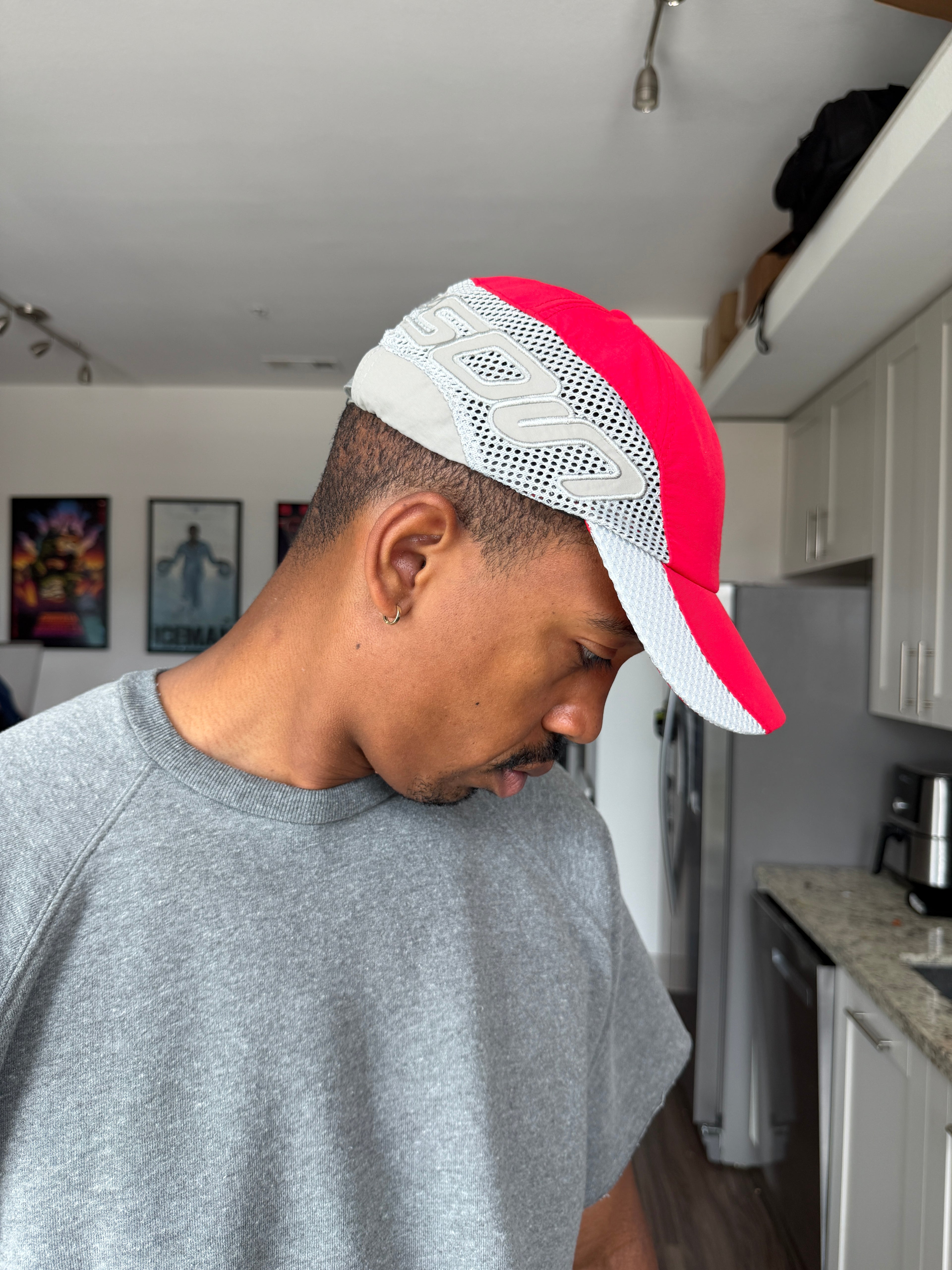 Hidden Season Red & White Mesh Cap