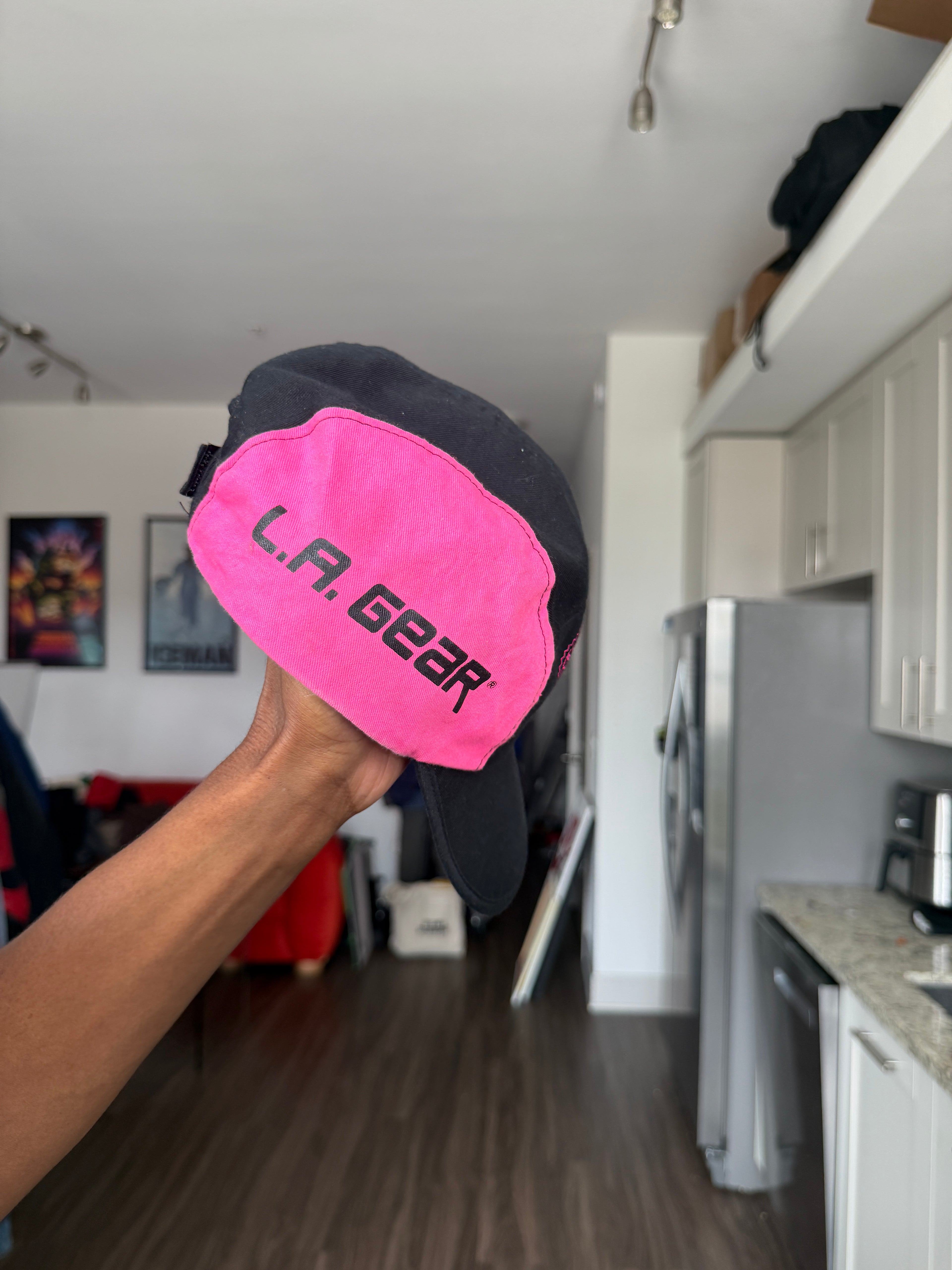 Vintage LA Gear Black & Pink Baseball Cap