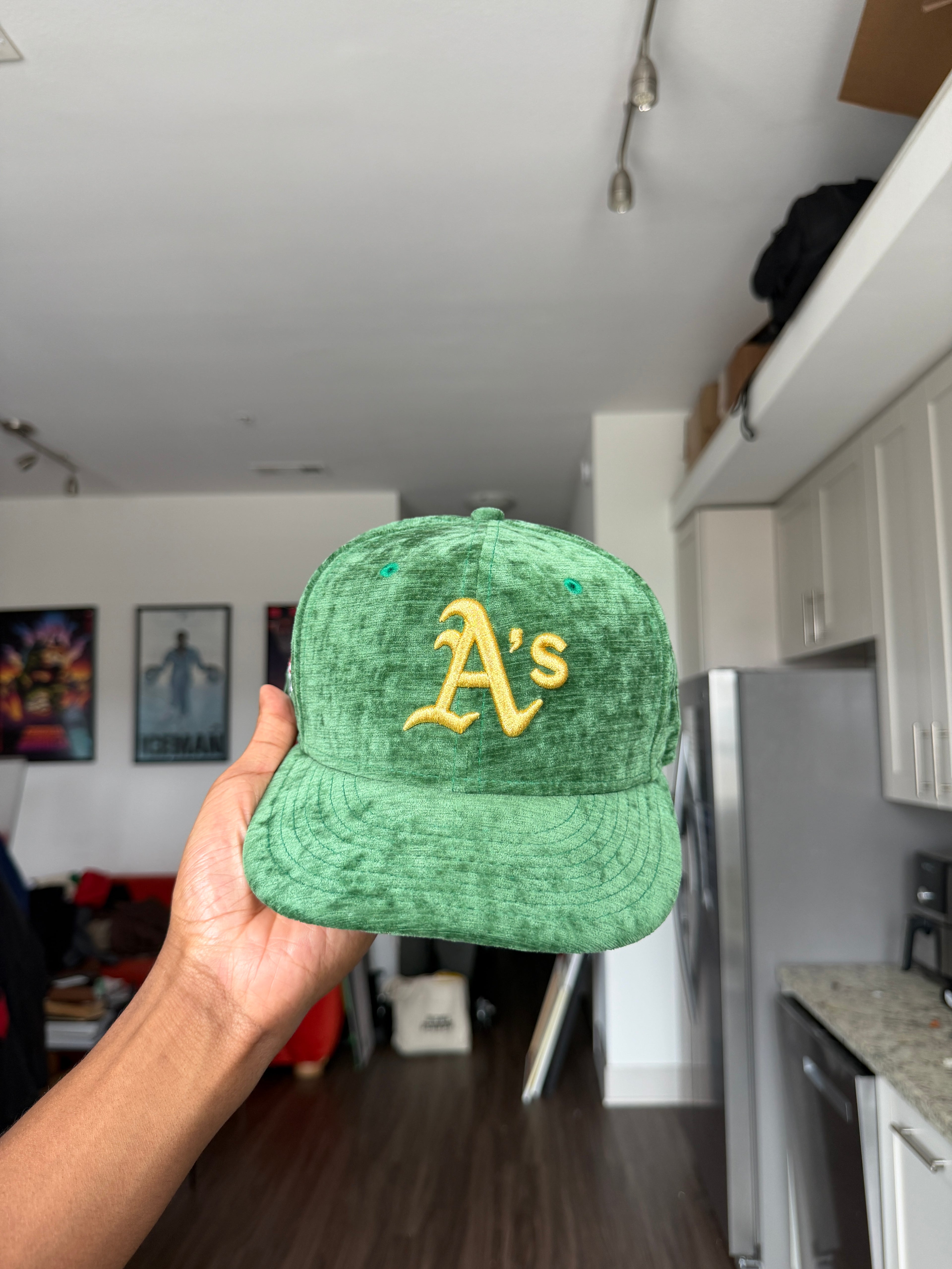 New Era Oakland Athletics Green Velvet Cap