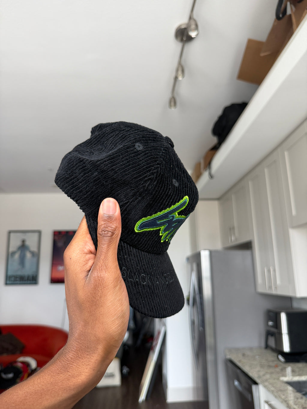BAIF Black Corduroy Sports Cap