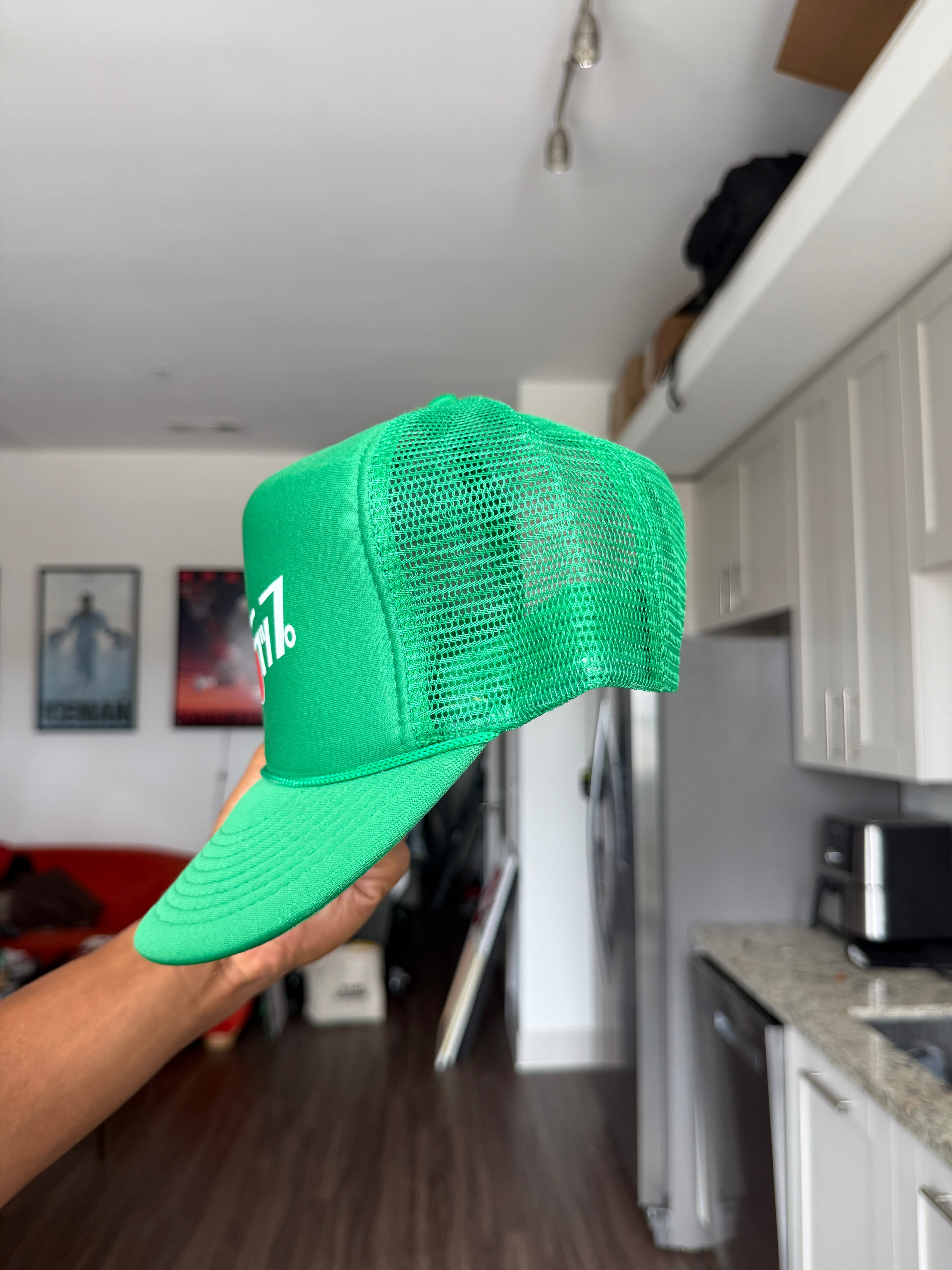 Japanese 7UP Green Trucker Hat