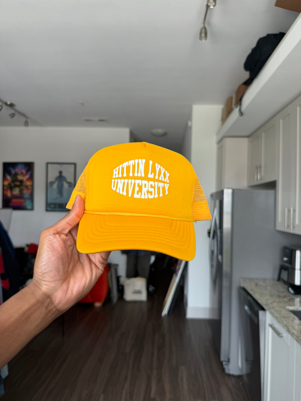 Hittin Lyxx University Yellow Trucker Cap