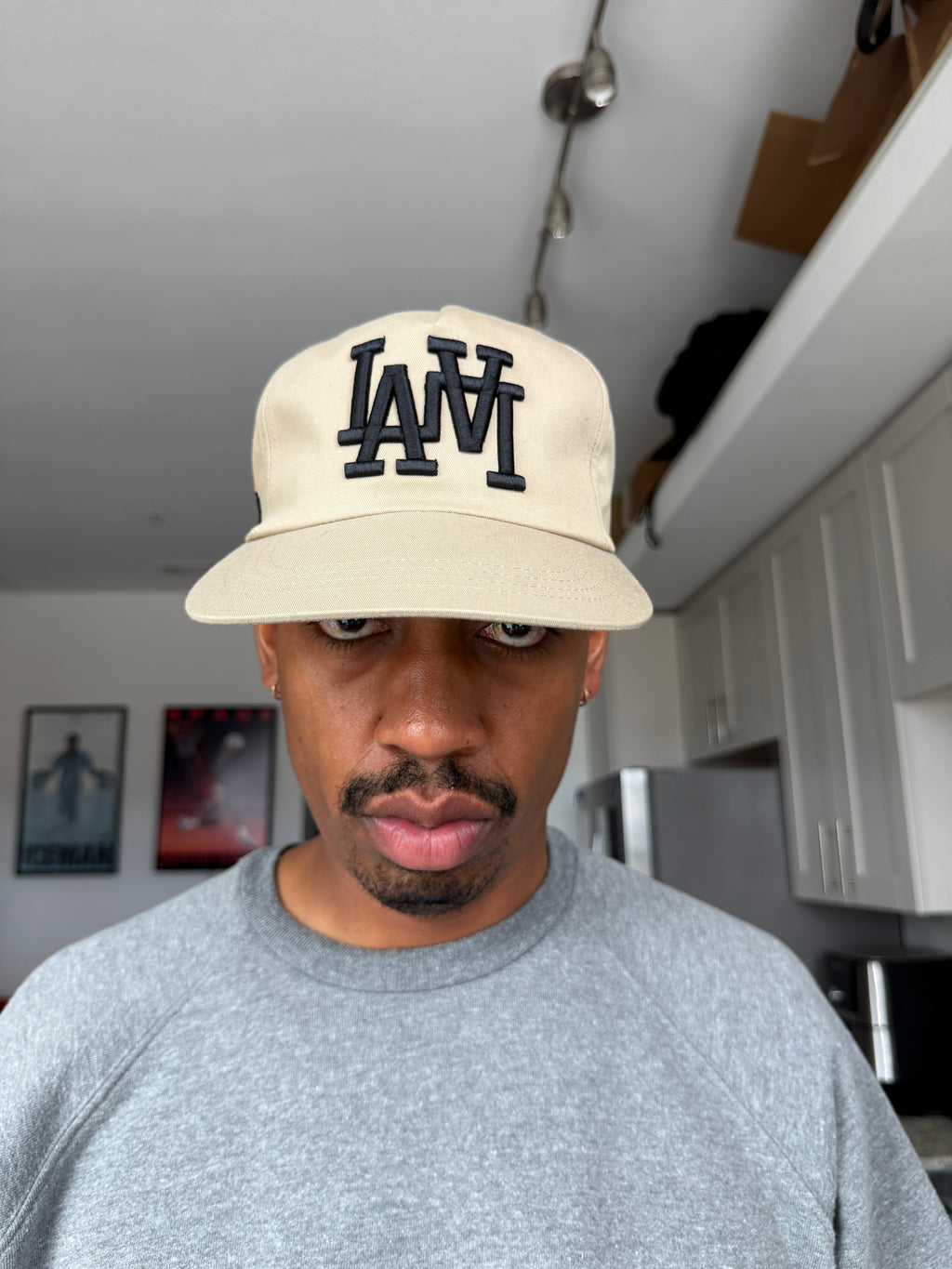 LA Dodgers Double Logo Cream & Tan Baseball Cap