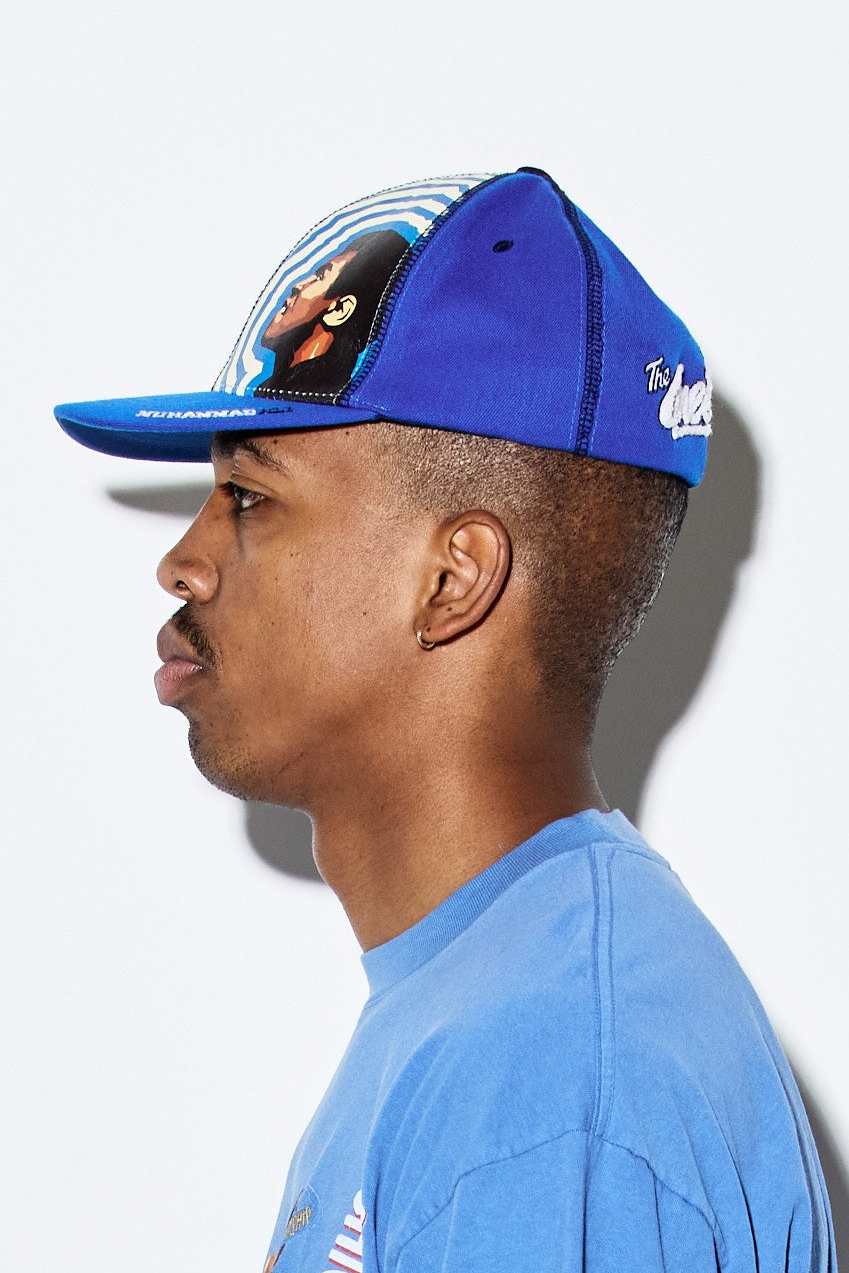 Vintage FUBU Muhammad Ali Platinum Fitted Cap – Blue (One Size Stretch)