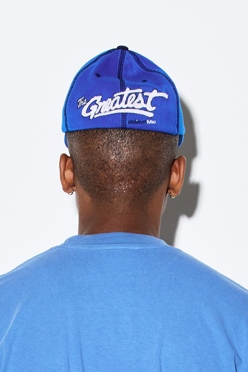 Vintage FUBU Muhammad Ali Platinum Fitted Cap – Blue (One Size Stretch)