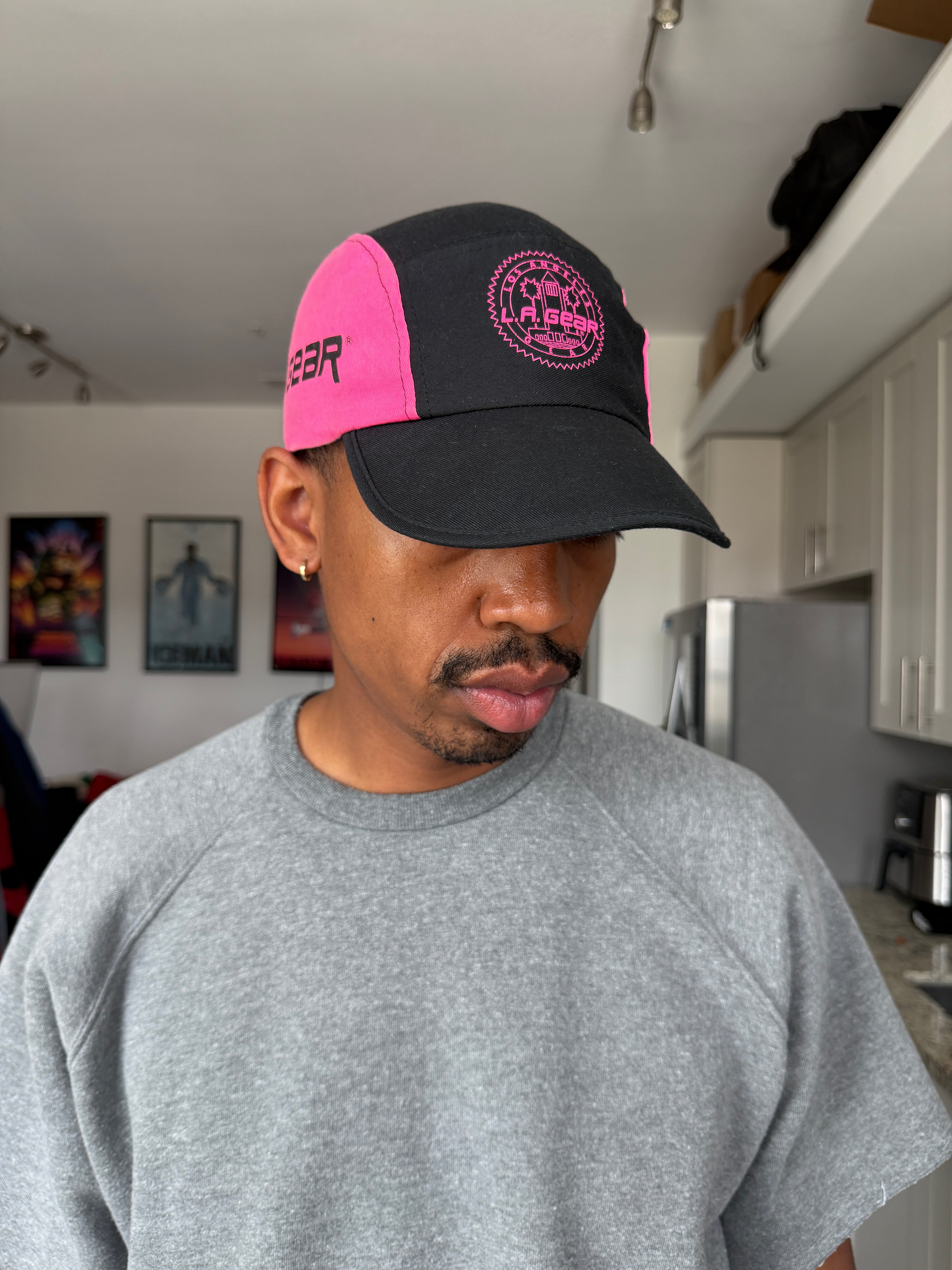 Vintage LA Gear Black & Pink Baseball Cap