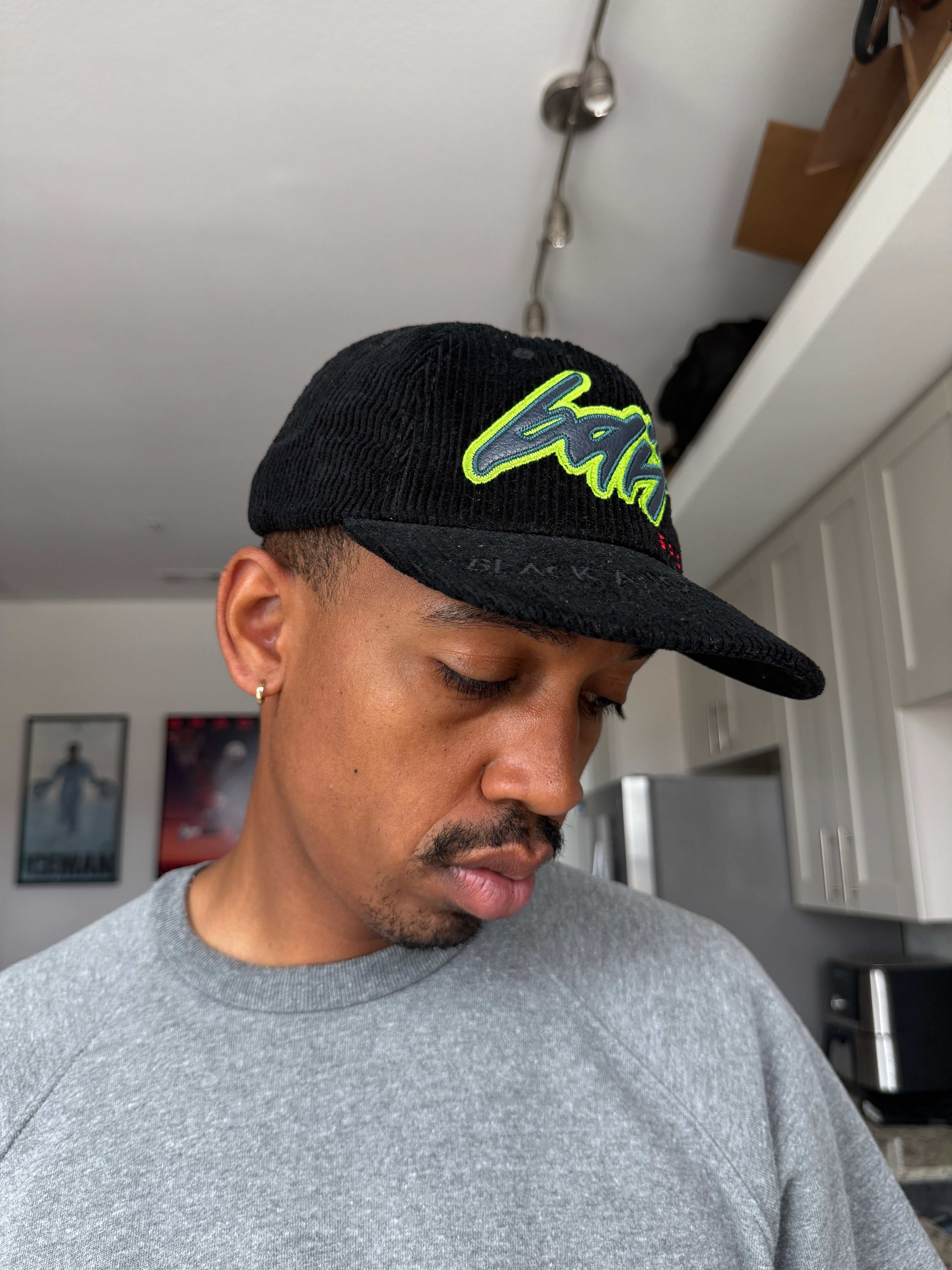 BAIF Black Corduroy Sports Cap