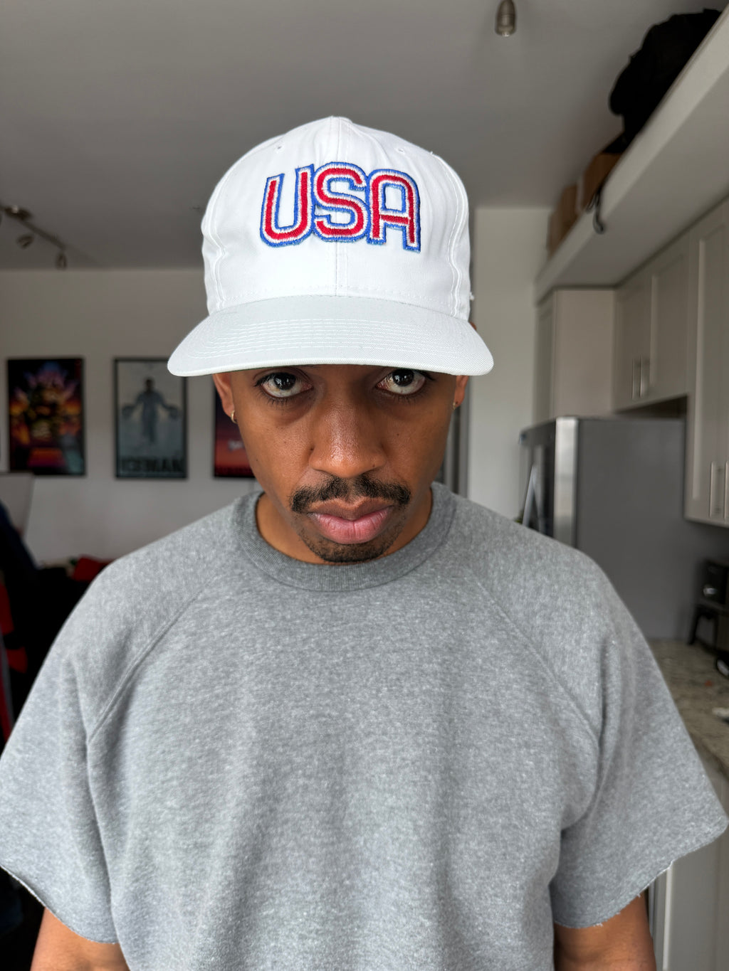 Vintage USA White Baseball Cap