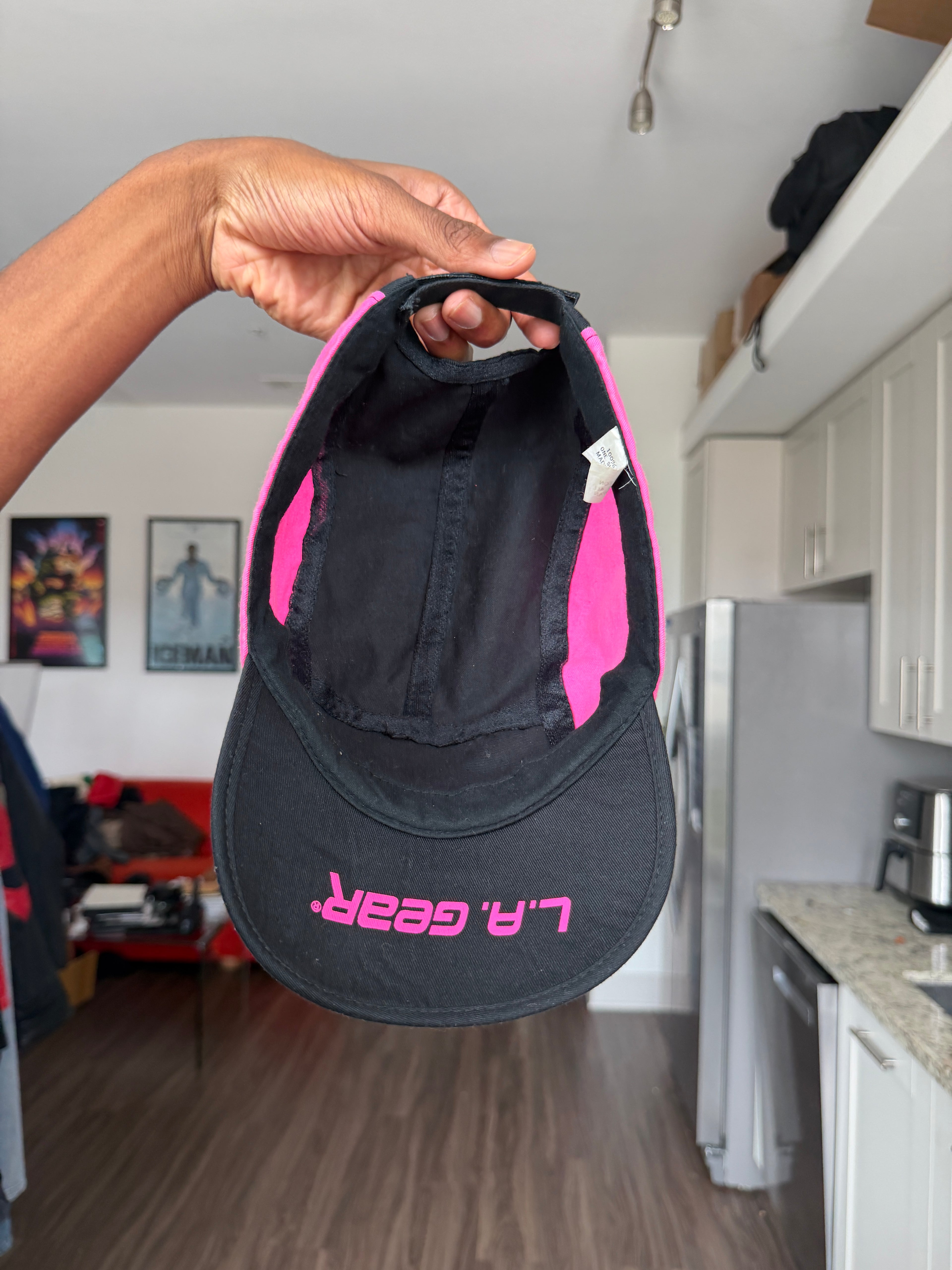 Vintage LA Gear Black & Pink Baseball Cap
