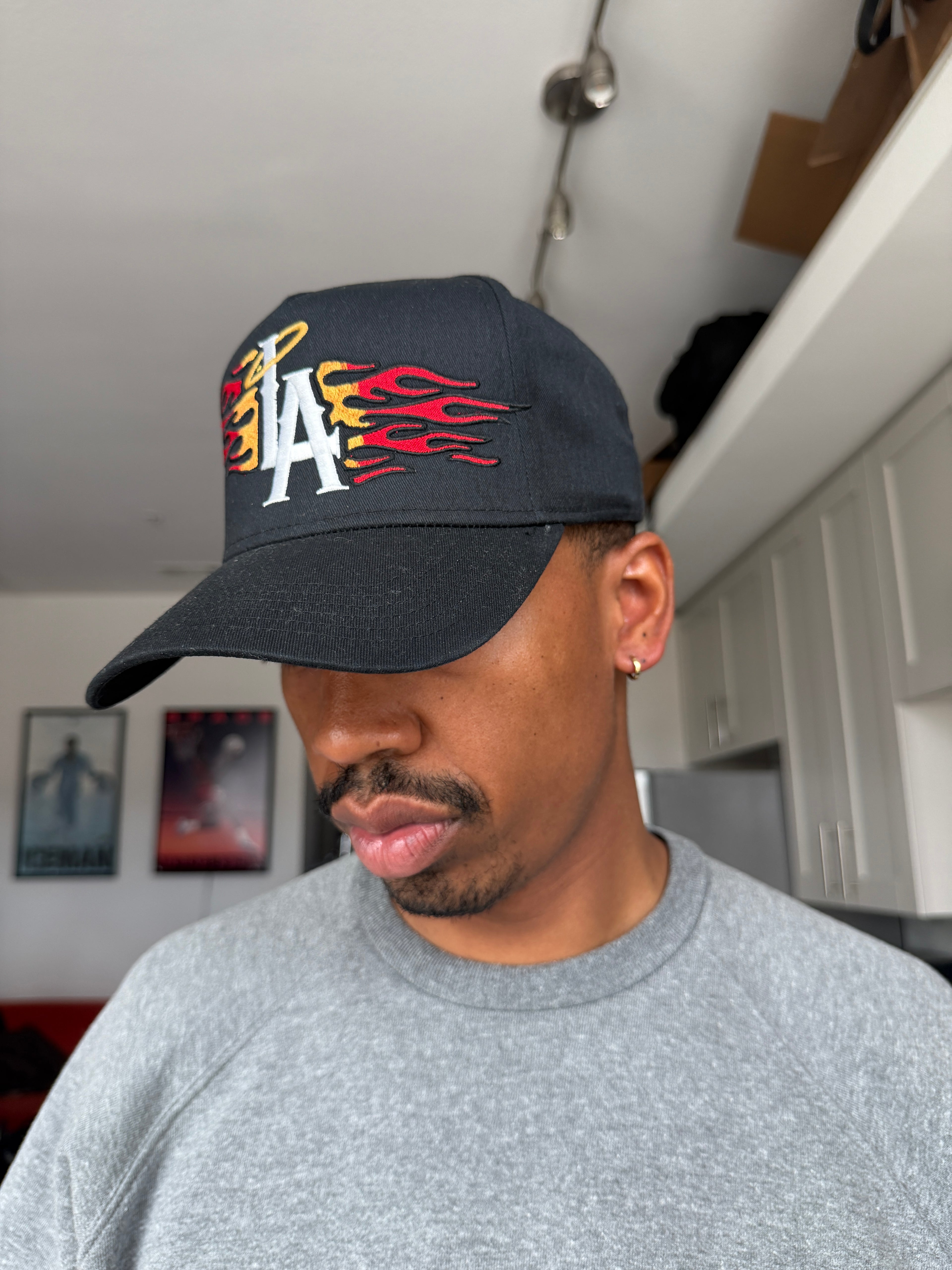 Black LA Flame Cap