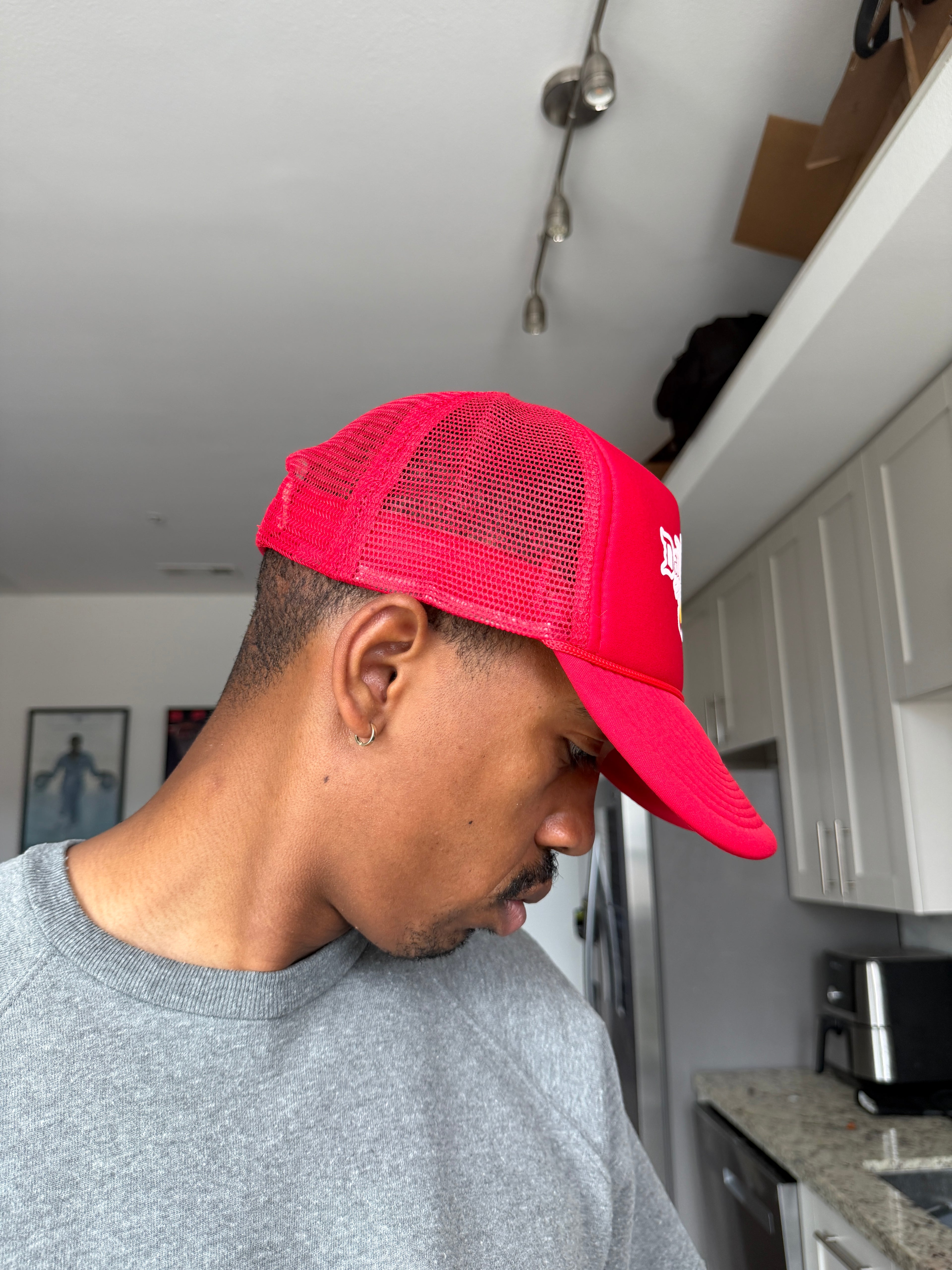 David & Goliath Red Trucker Cap