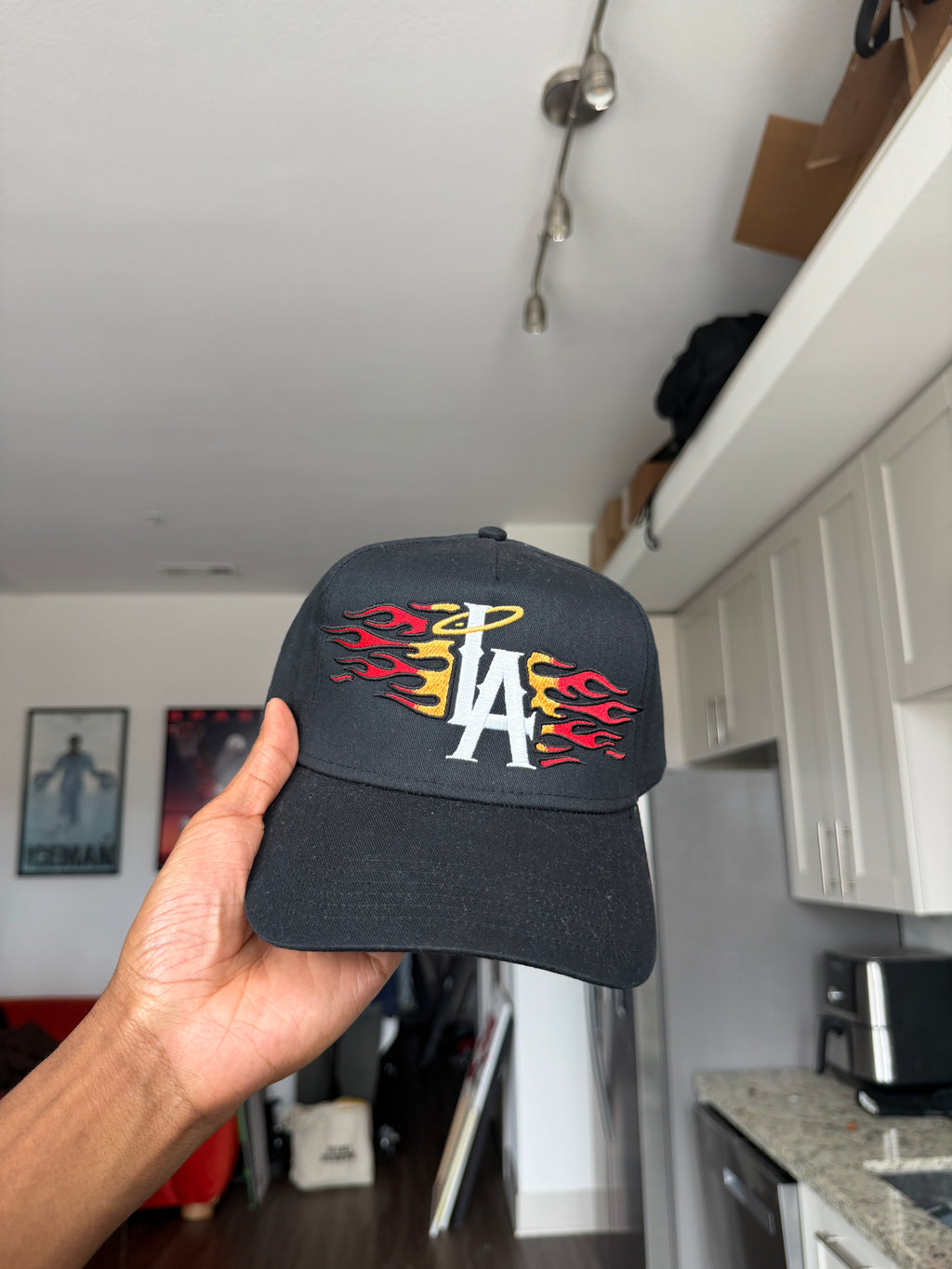 Black LA Flame Cap