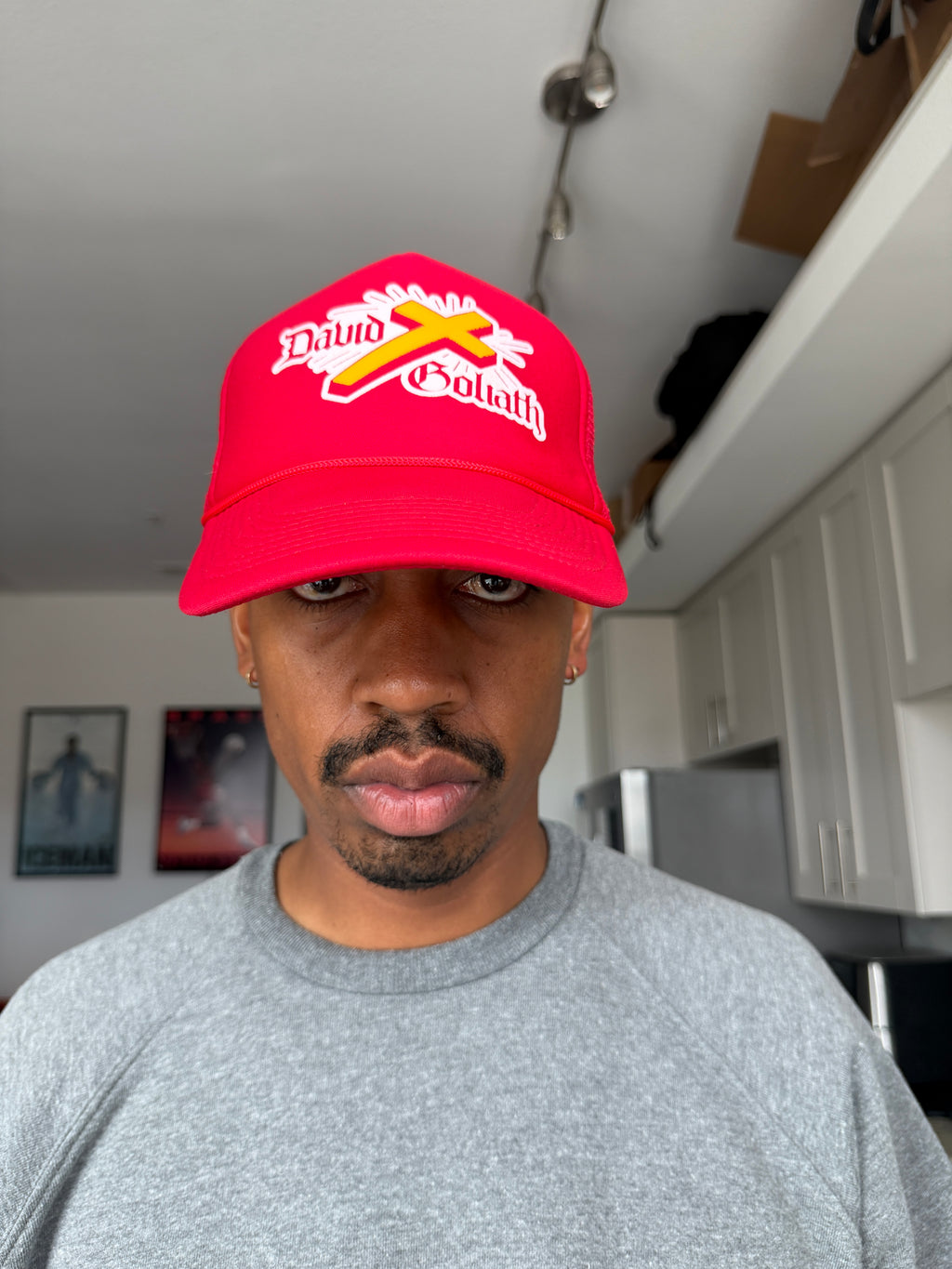 David & Goliath Red Trucker Cap