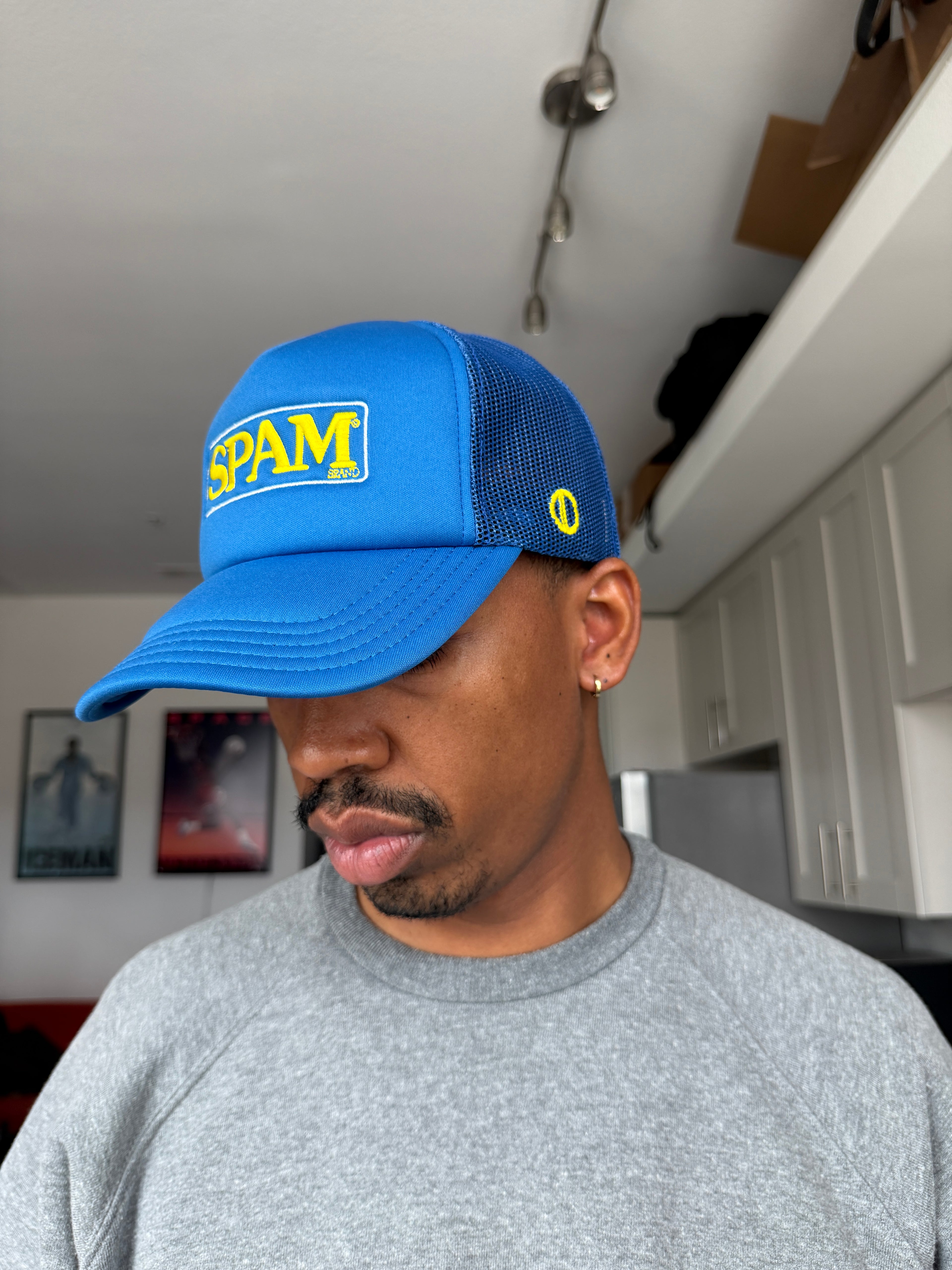 Vintage SPAM Blue & Yellow Trucker Cap