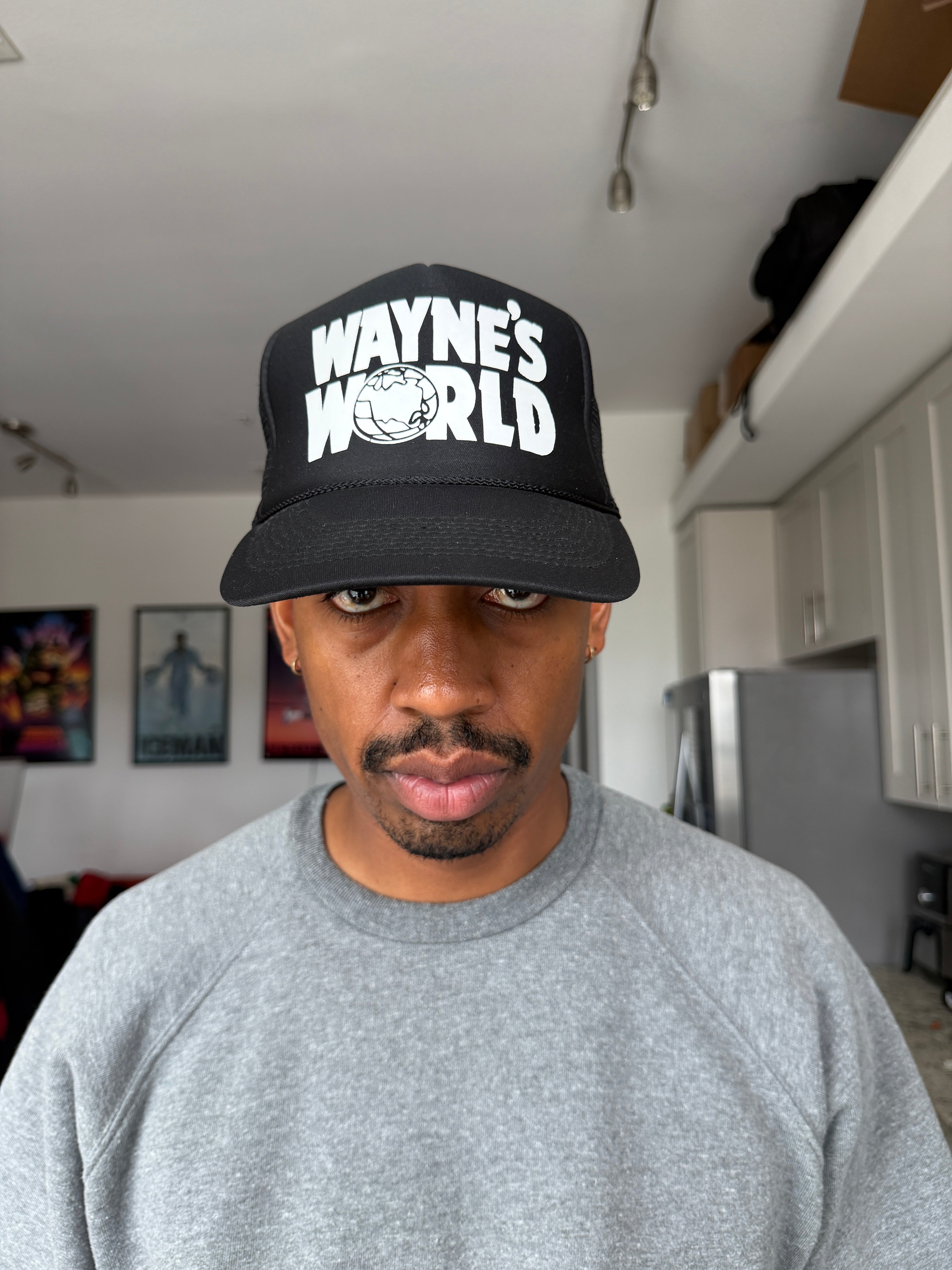 Wayne’s World Black Trucker Cap