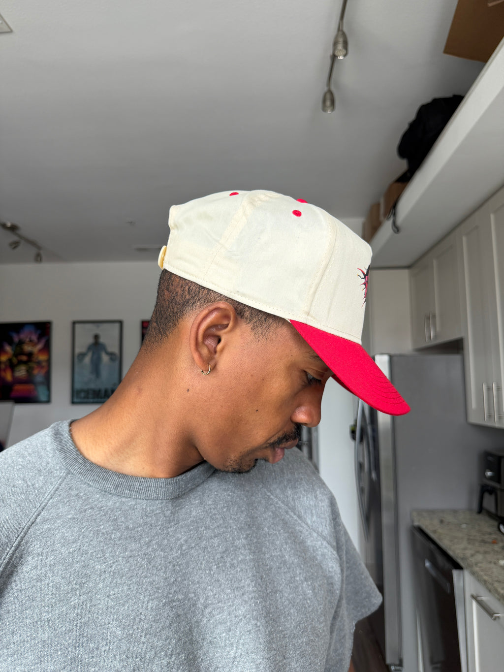 Red & White Devil and Angel Unicorn Baseball Cap