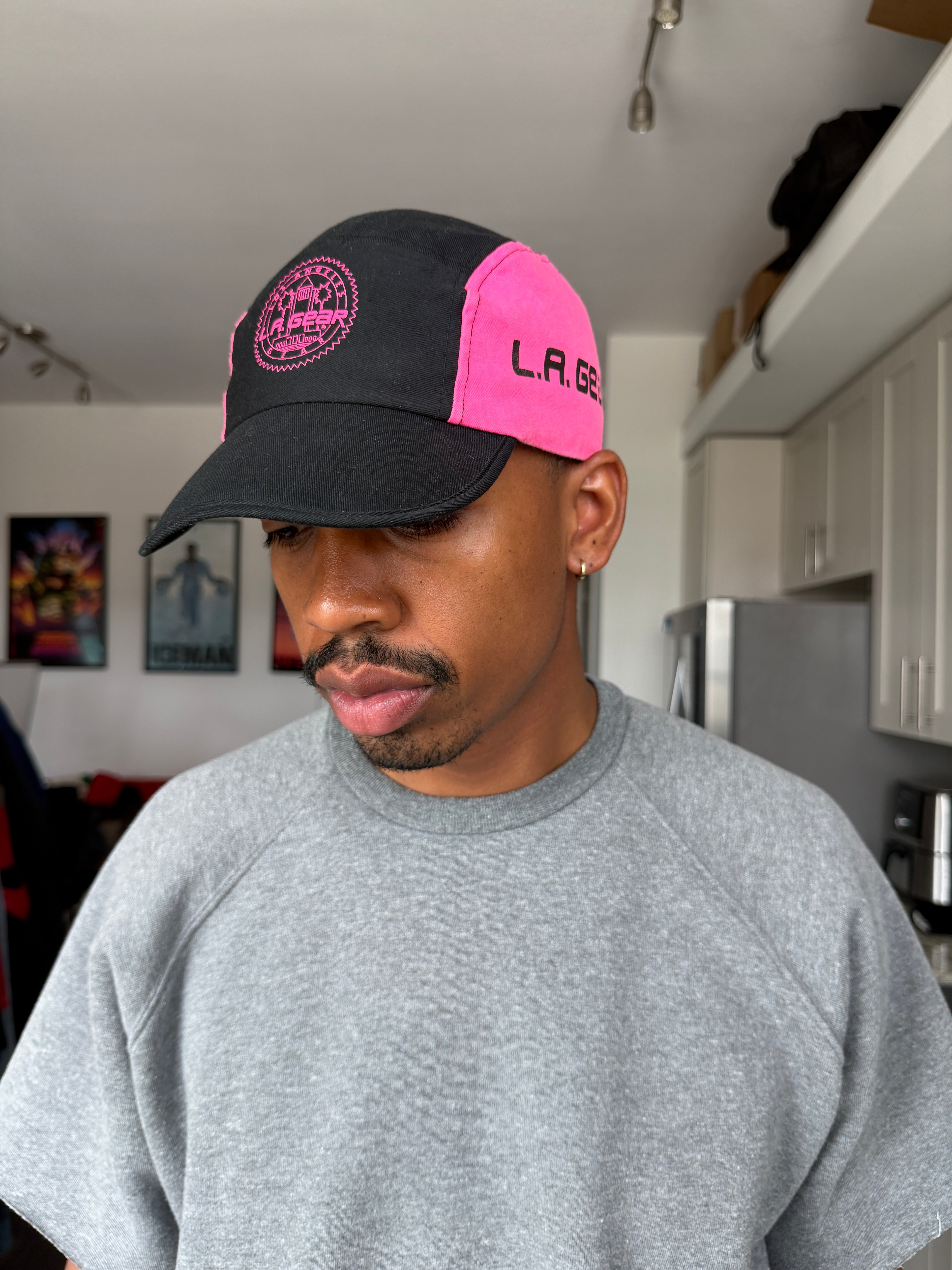 Vintage LA Gear Black & Pink Baseball Cap