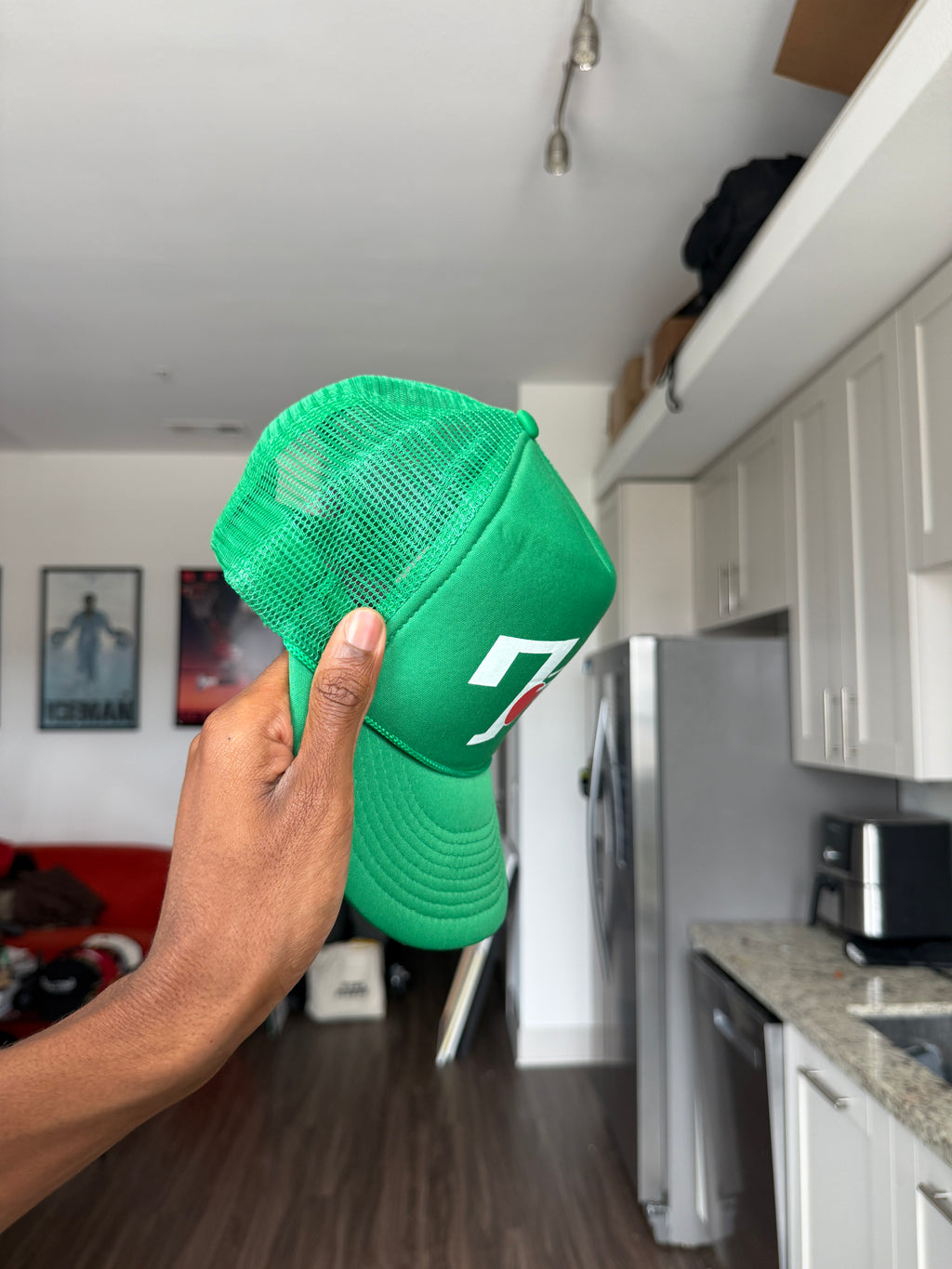 Japanese 7UP Green Trucker Hat