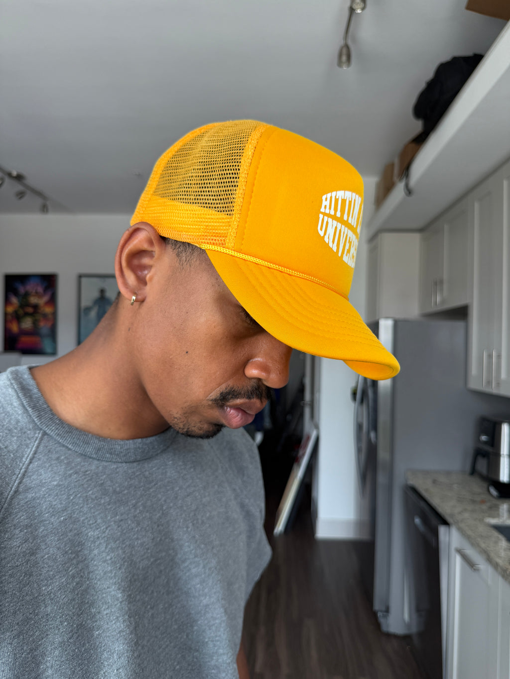 Hittin Lyxx University Yellow Trucker Cap