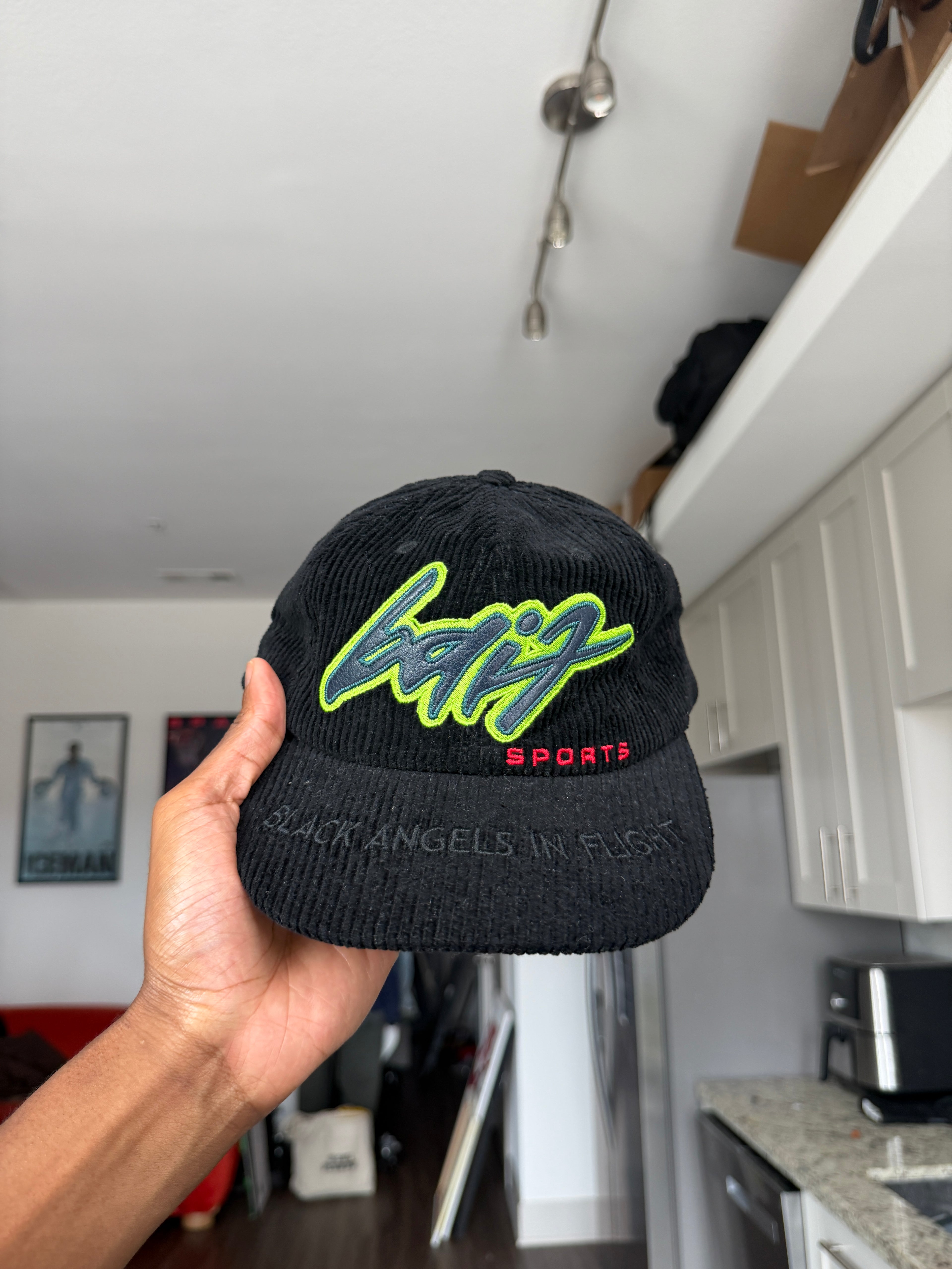 BAIF Black Corduroy Sports Cap