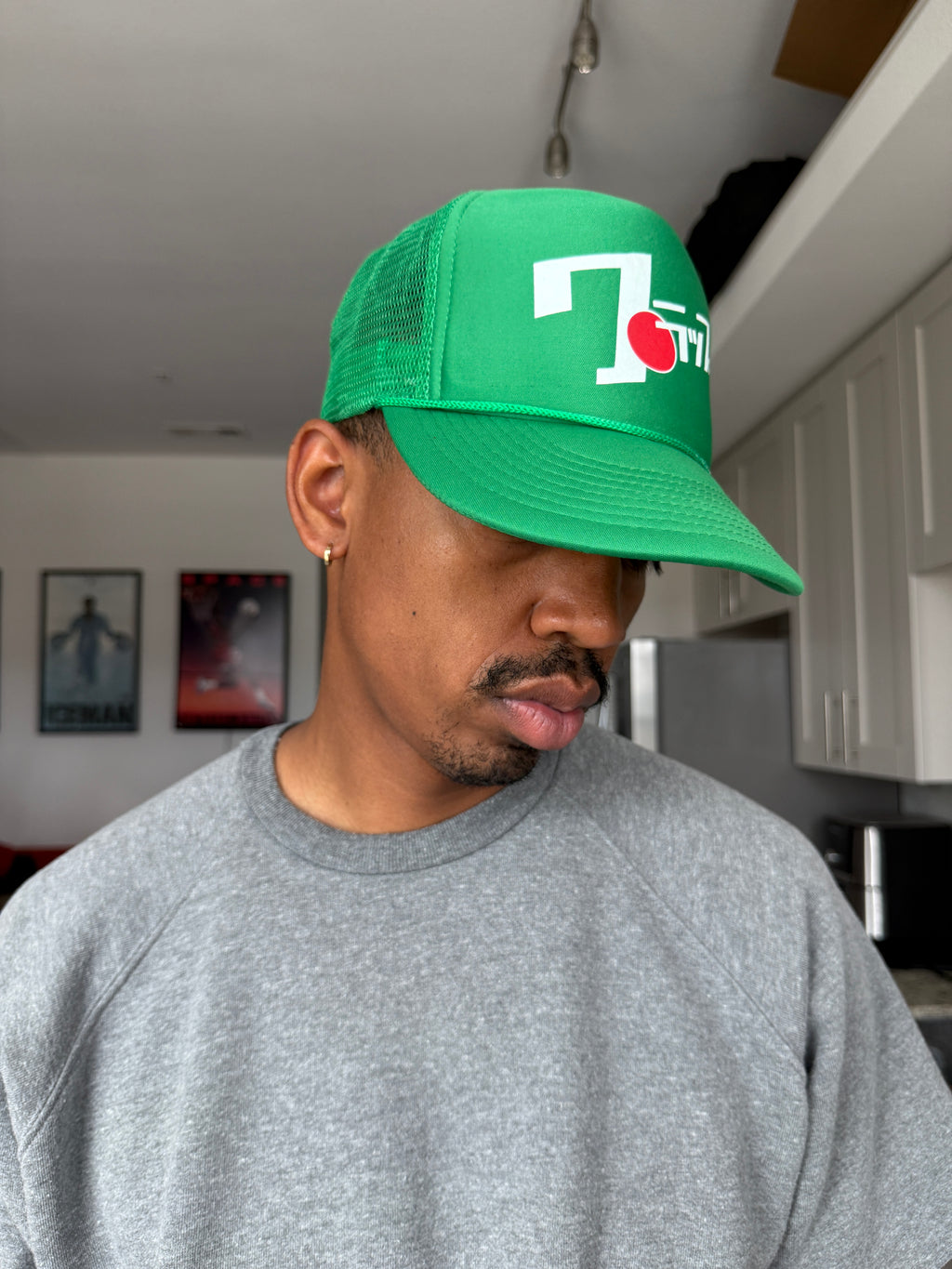 Japanese 7UP Green Trucker Hat