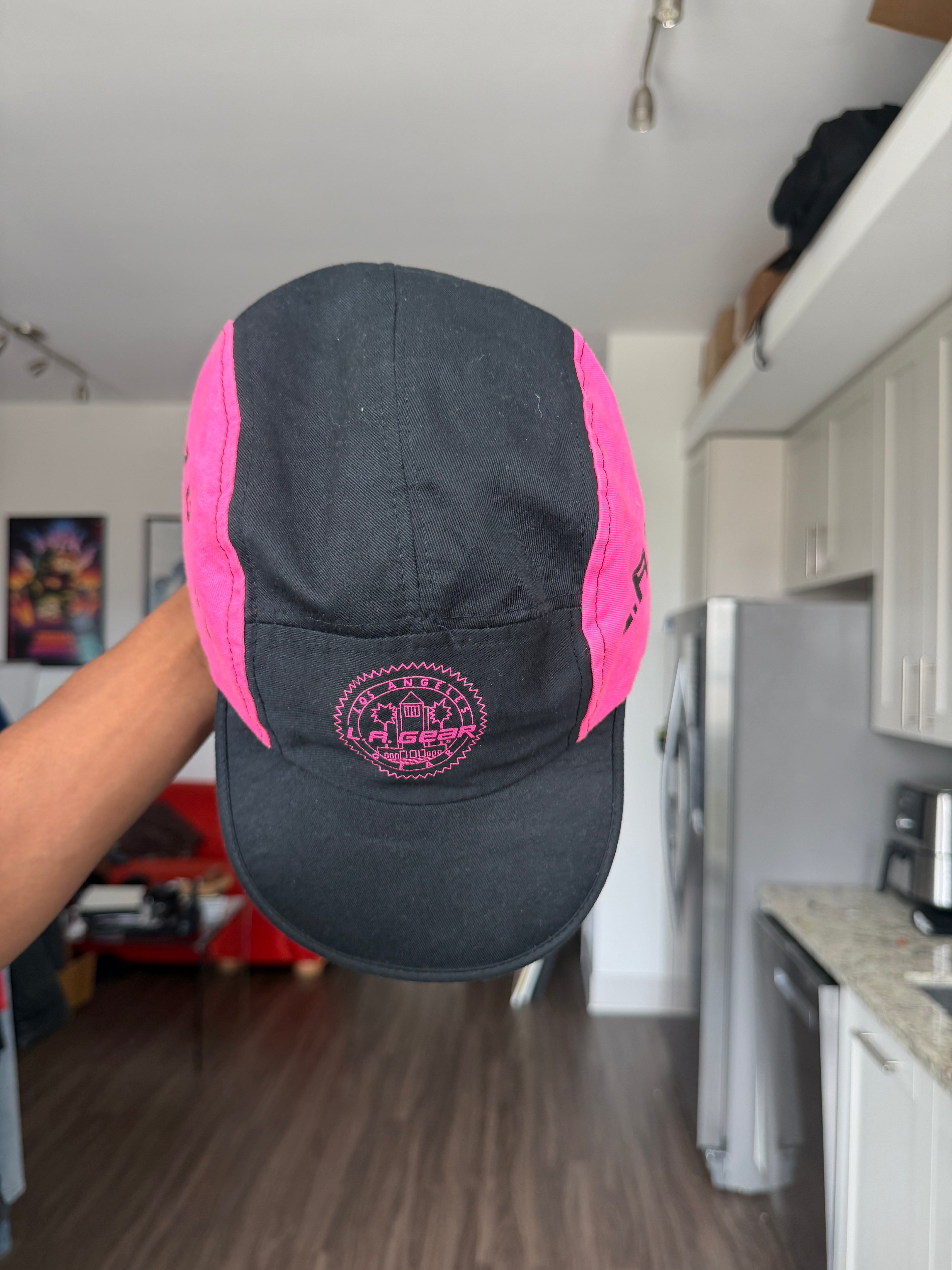 Vintage LA Gear Black & Pink Baseball Cap