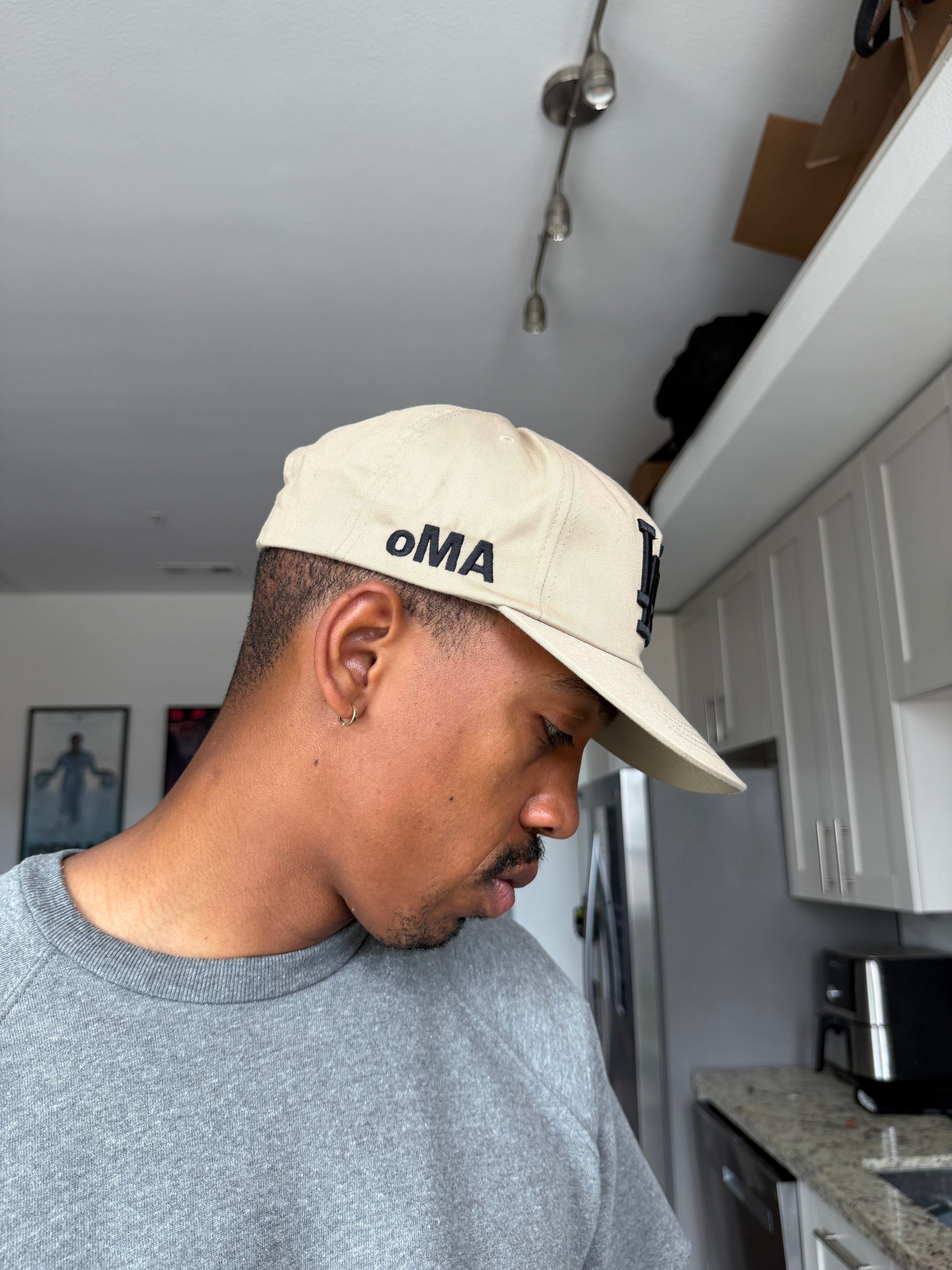 LA Dodgers Double Logo Cream & Tan Baseball Cap