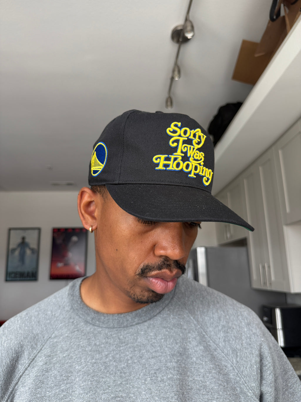 Golden State Warriors Stephen Curry “Sorry I Was Hooping” Black Cap