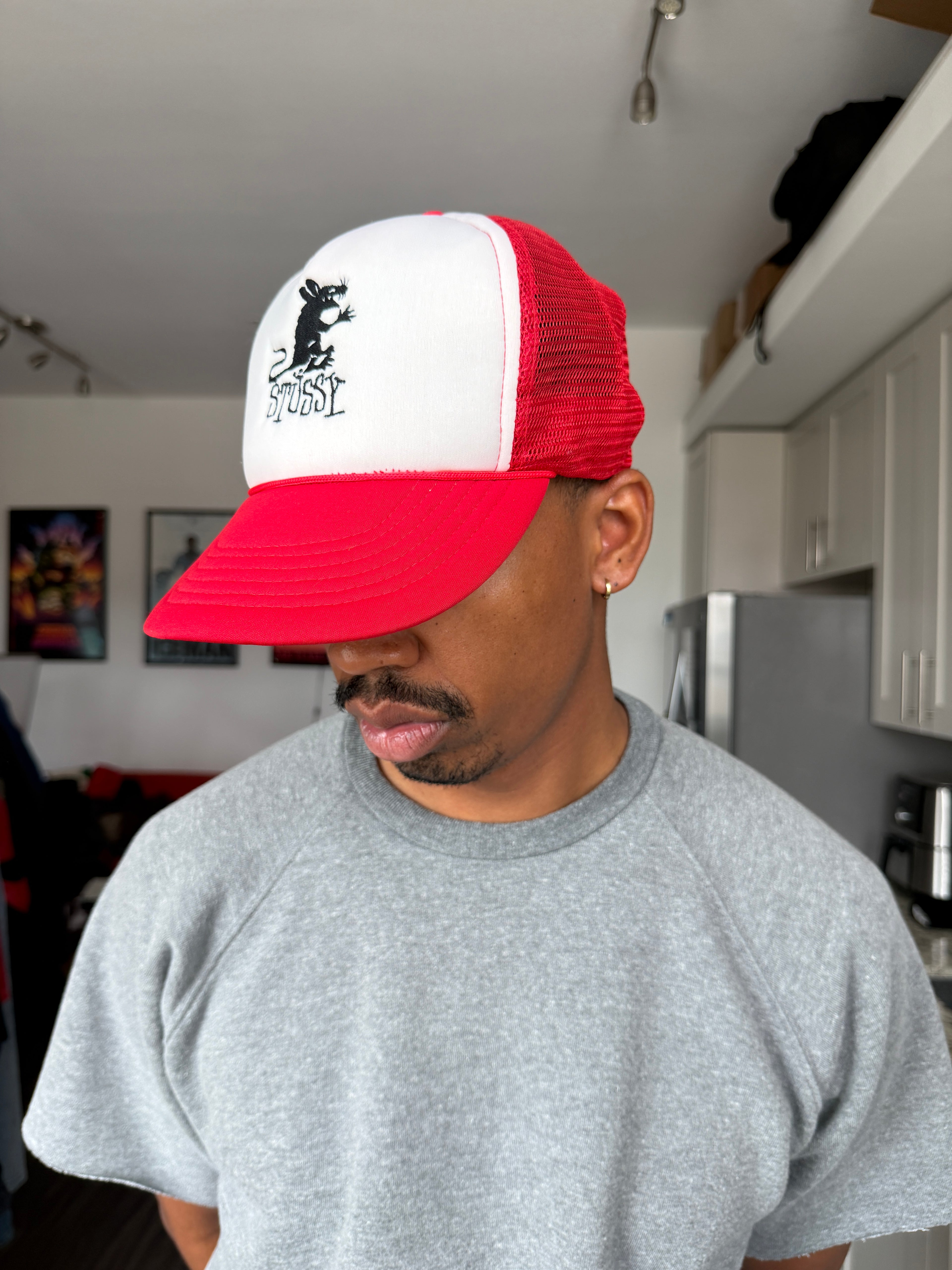 Stüssy Red & White Trucker Cap