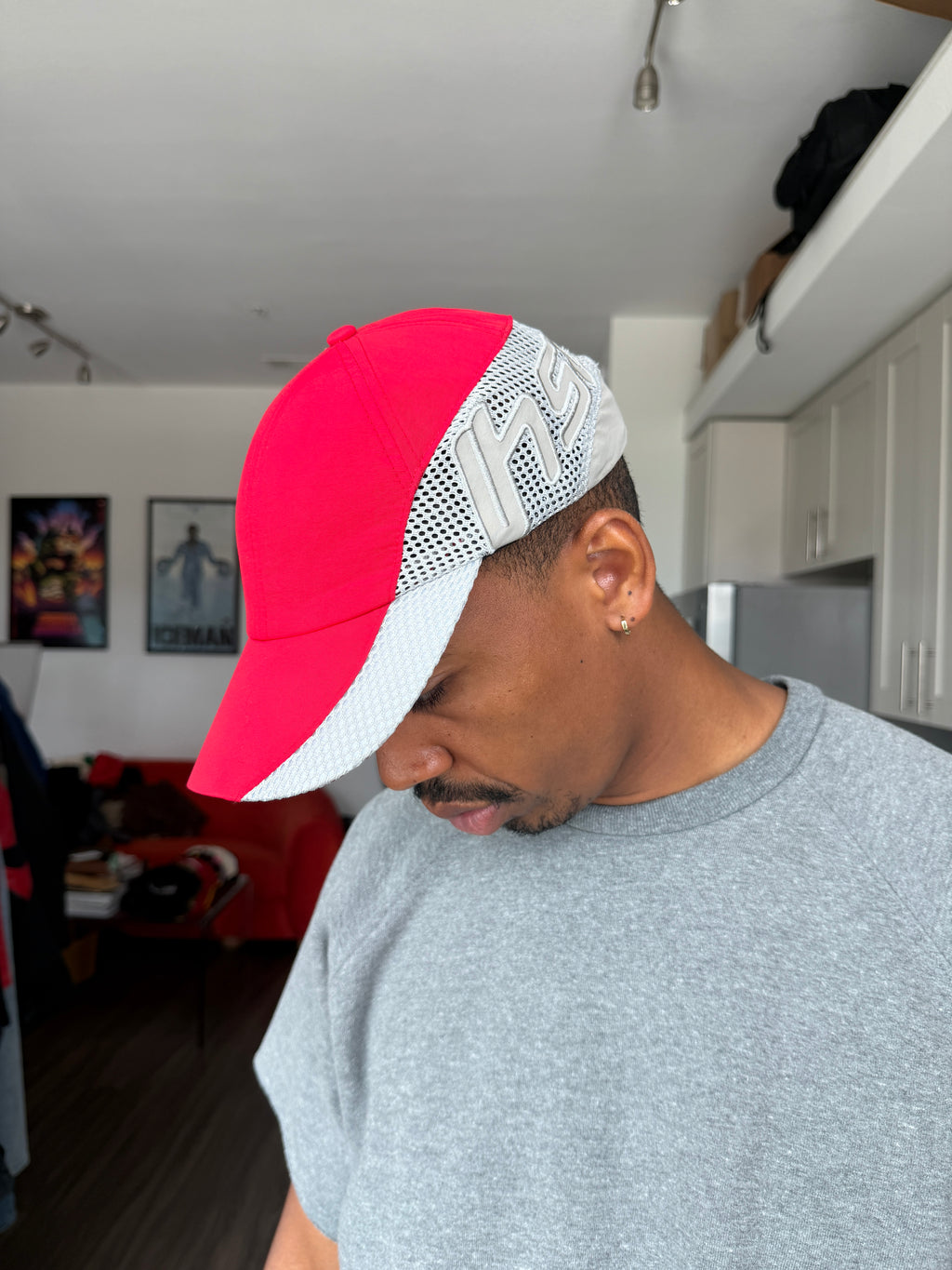 Hidden Season Red & White Mesh Cap