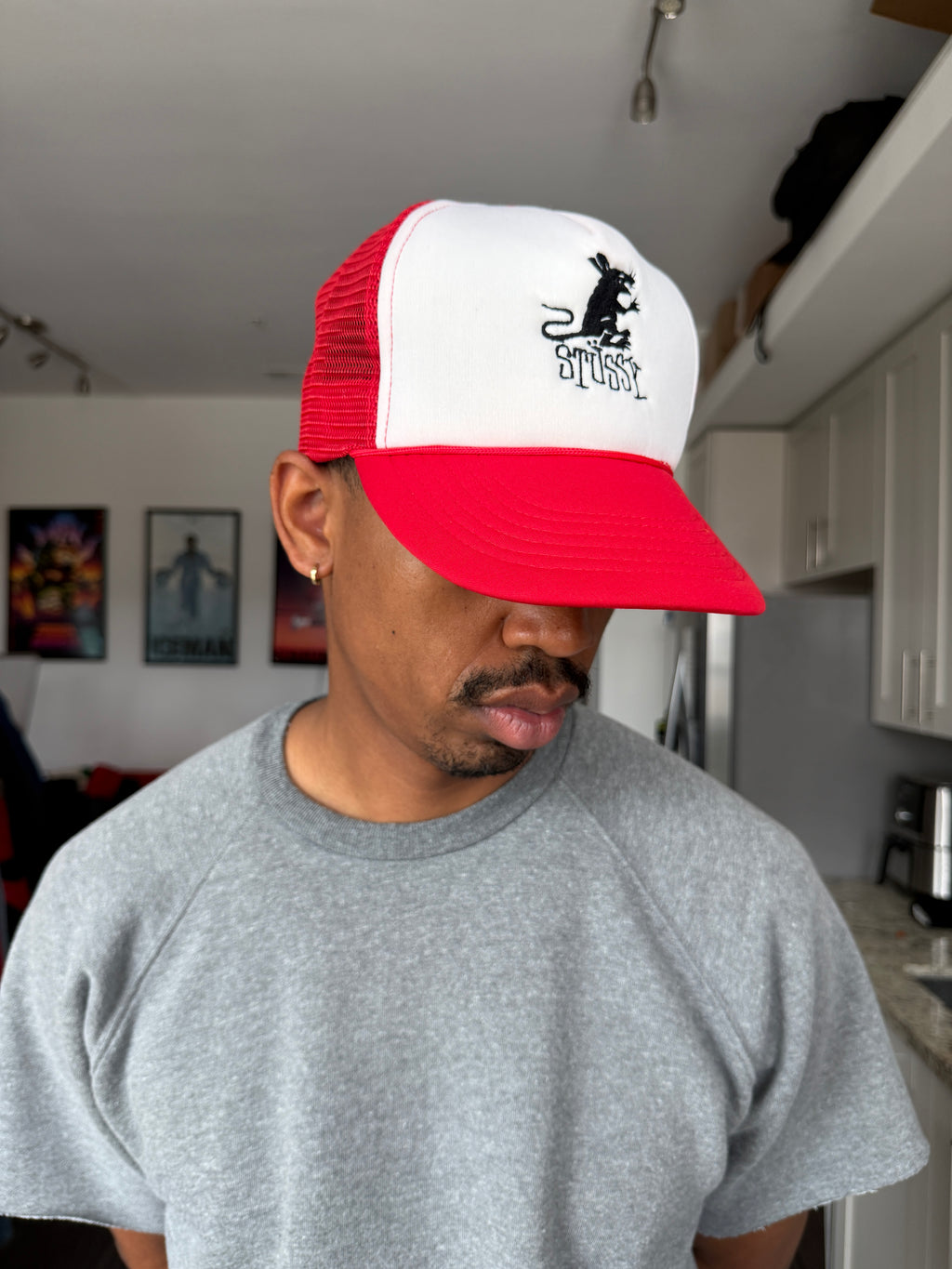 Stüssy Red & White Trucker Cap