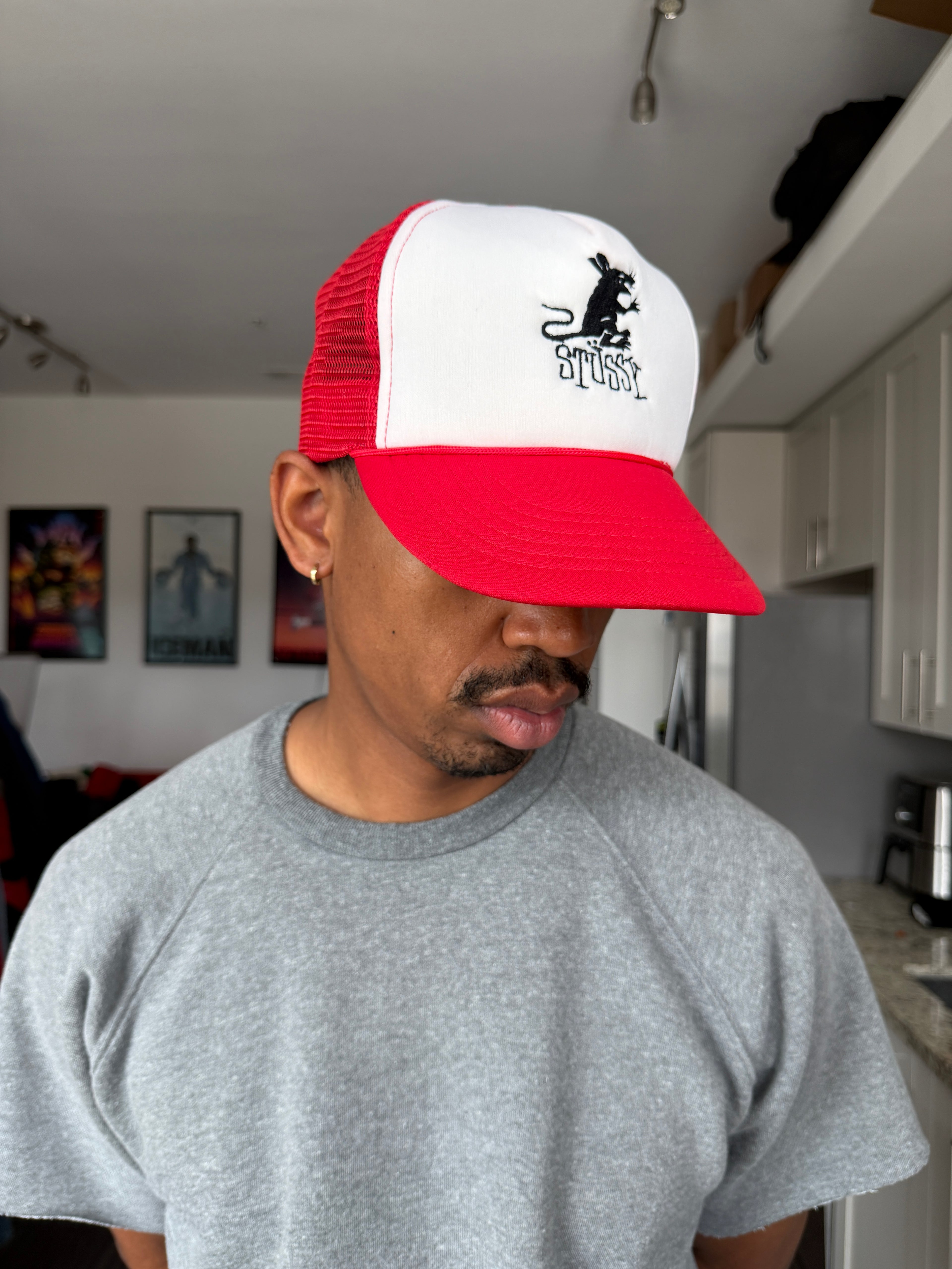 Stüssy Red & White Trucker Cap