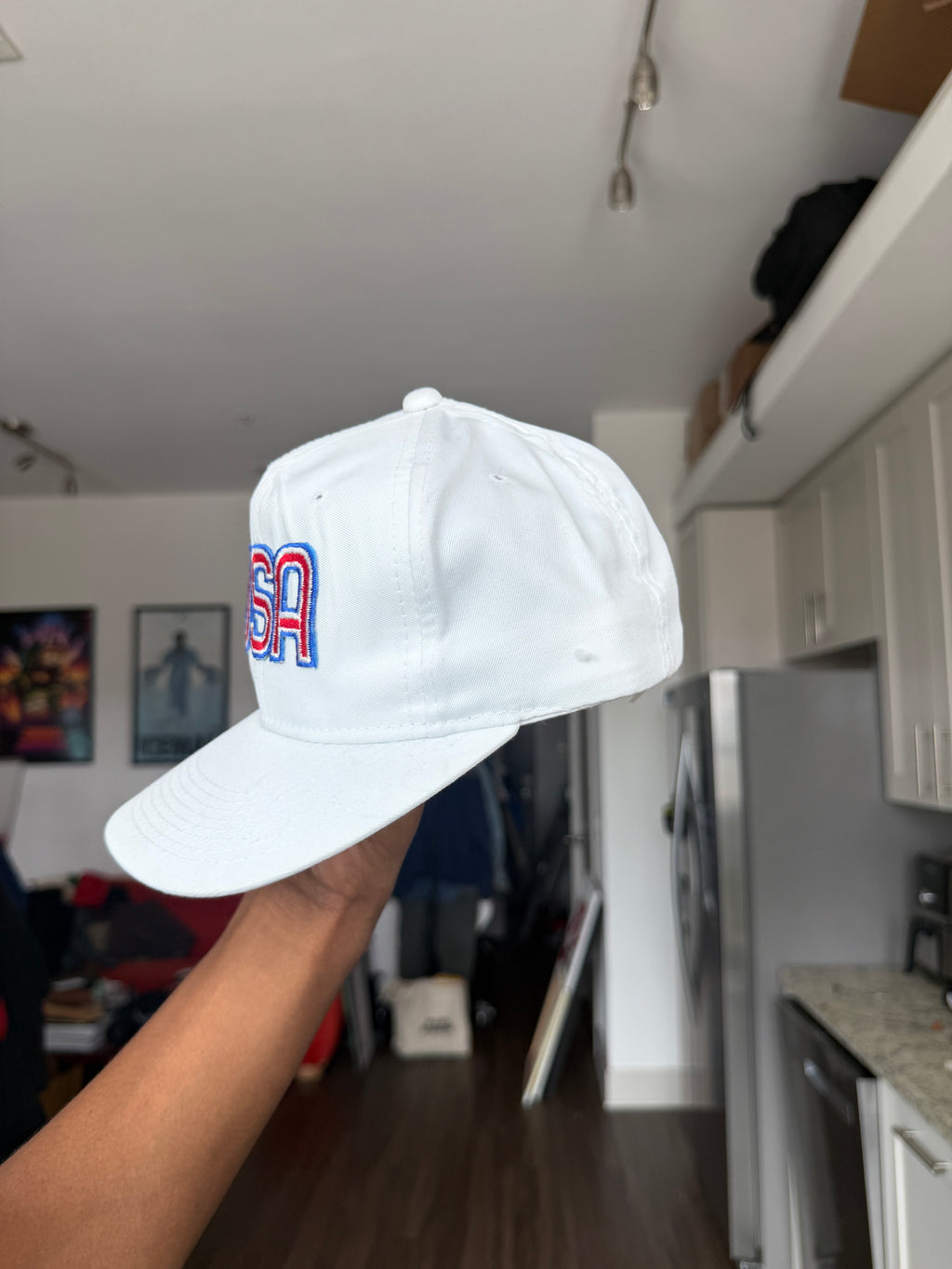 Vintage USA White Baseball Cap