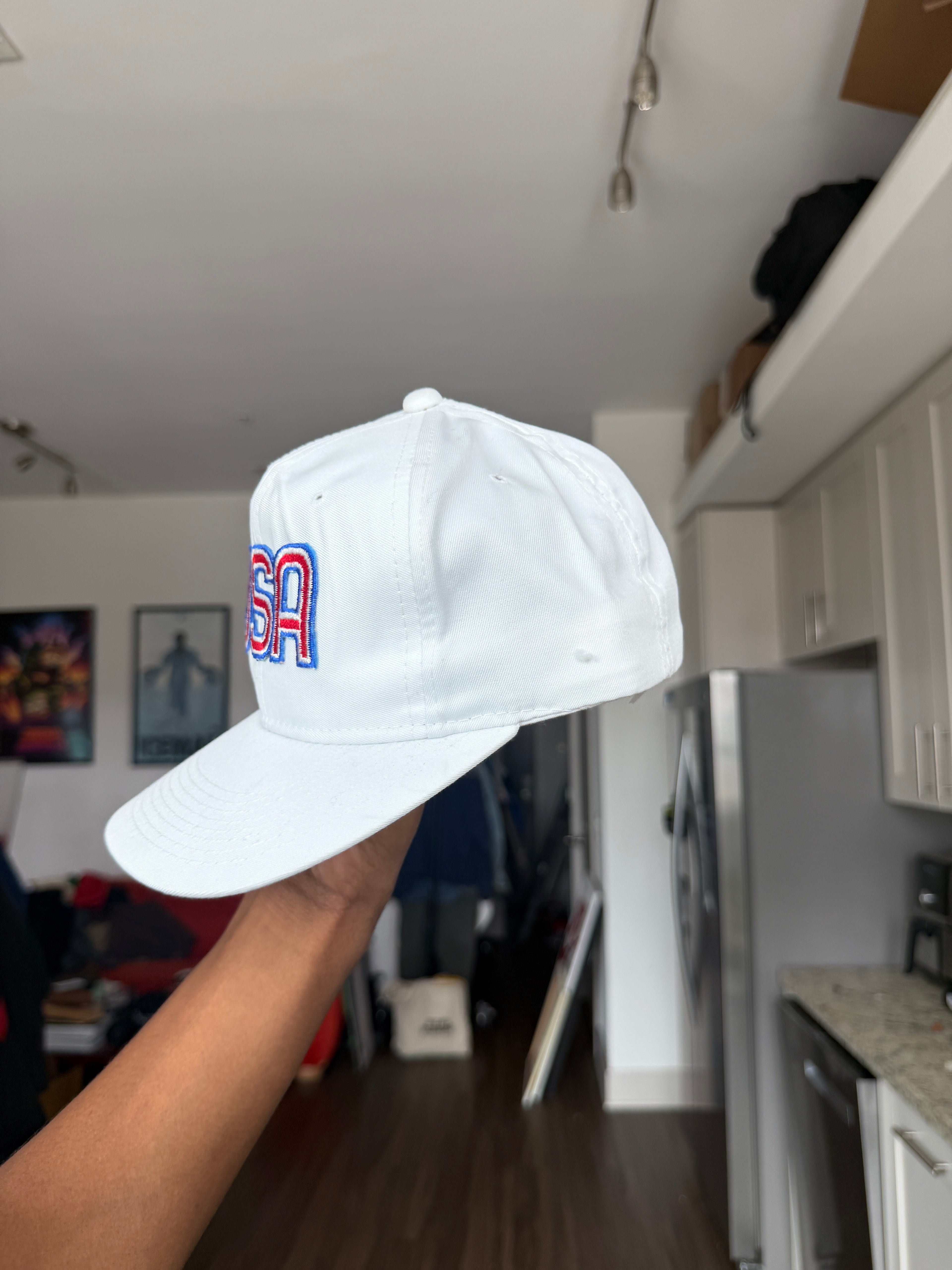 Vintage USA White Baseball Cap