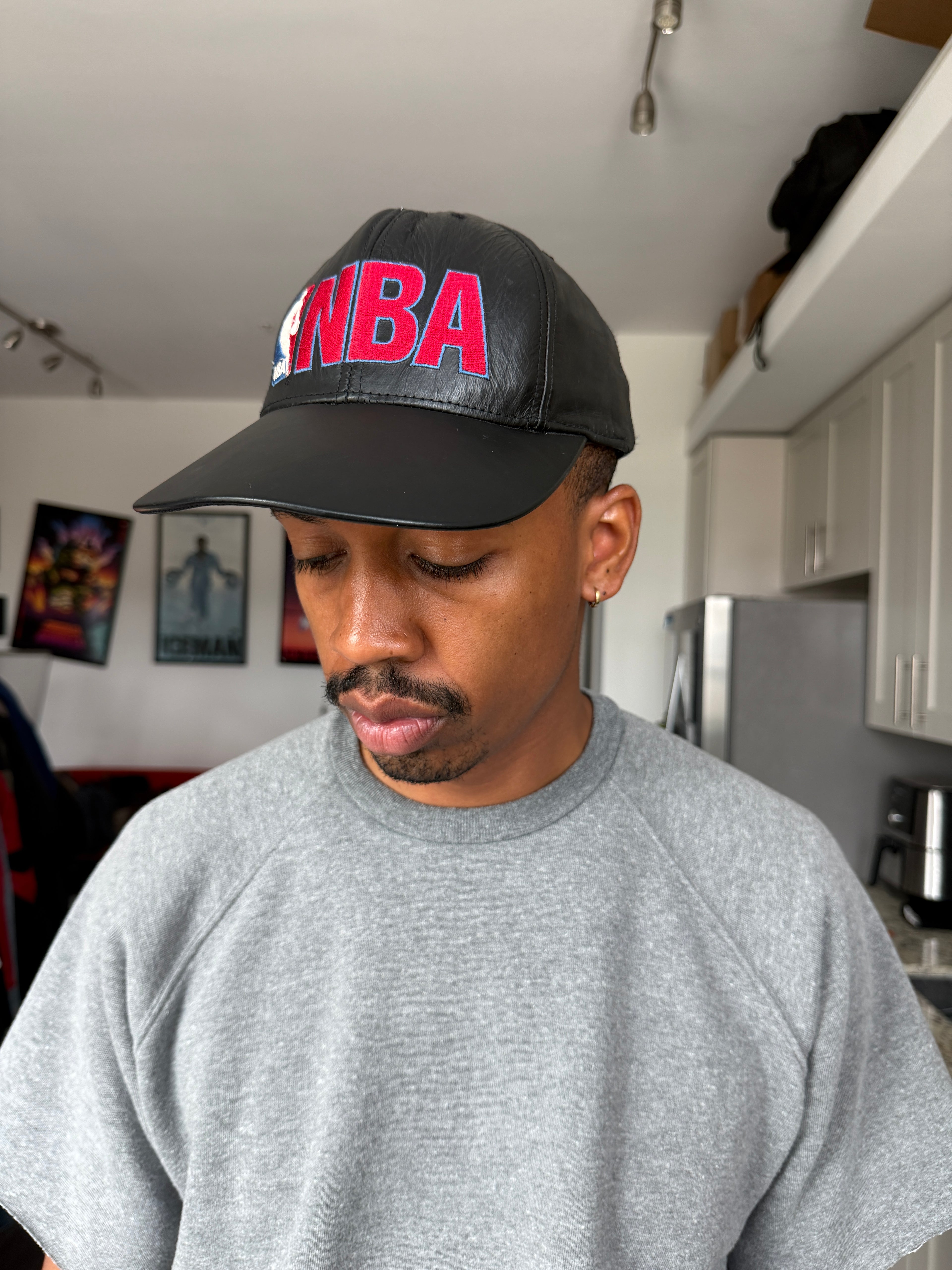 Vintage Jeff Hamilton NBA Leather Cap
