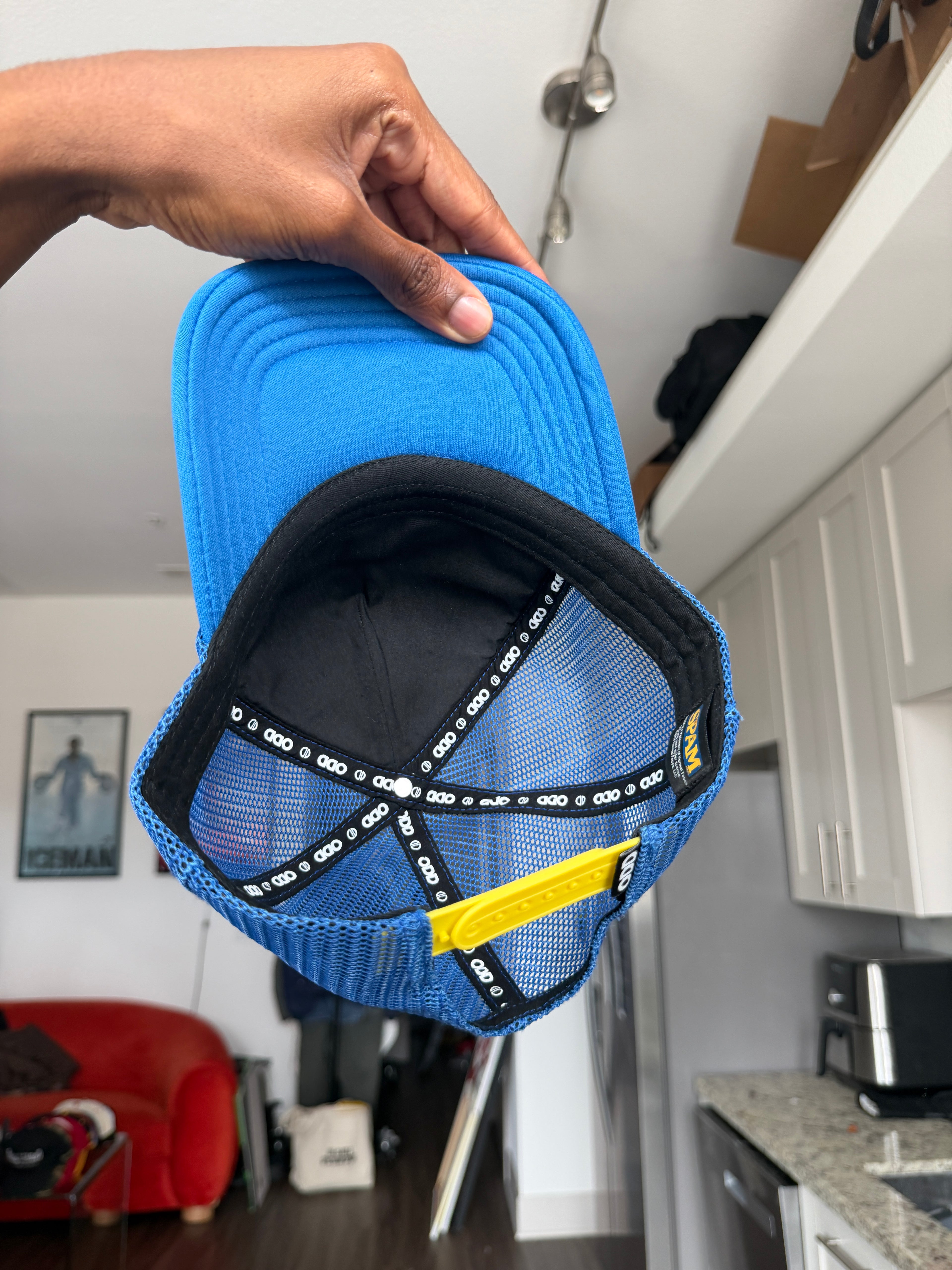 Vintage SPAM Blue & Yellow Trucker Cap