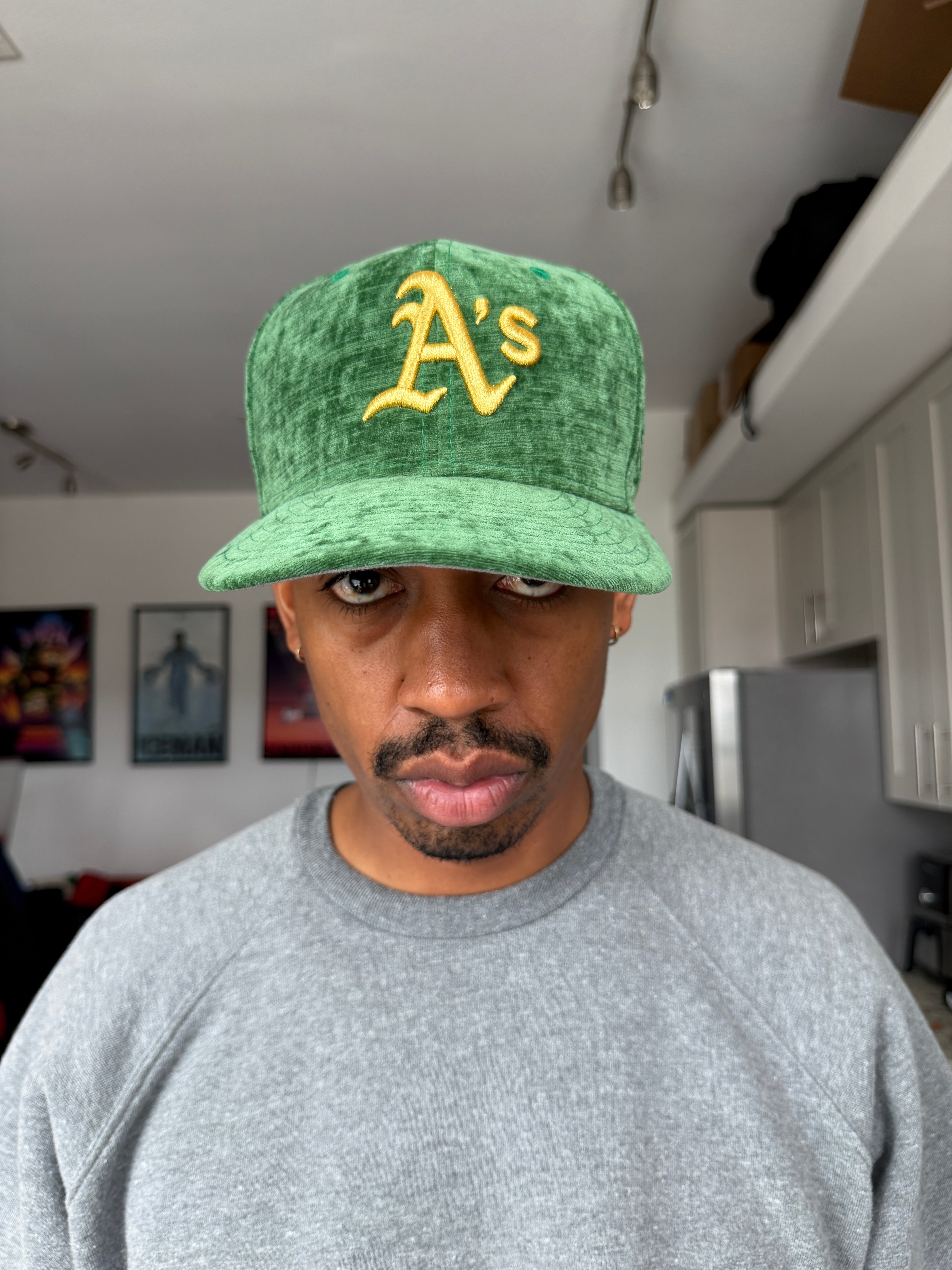 New Era Oakland Athletics Green Velvet Cap