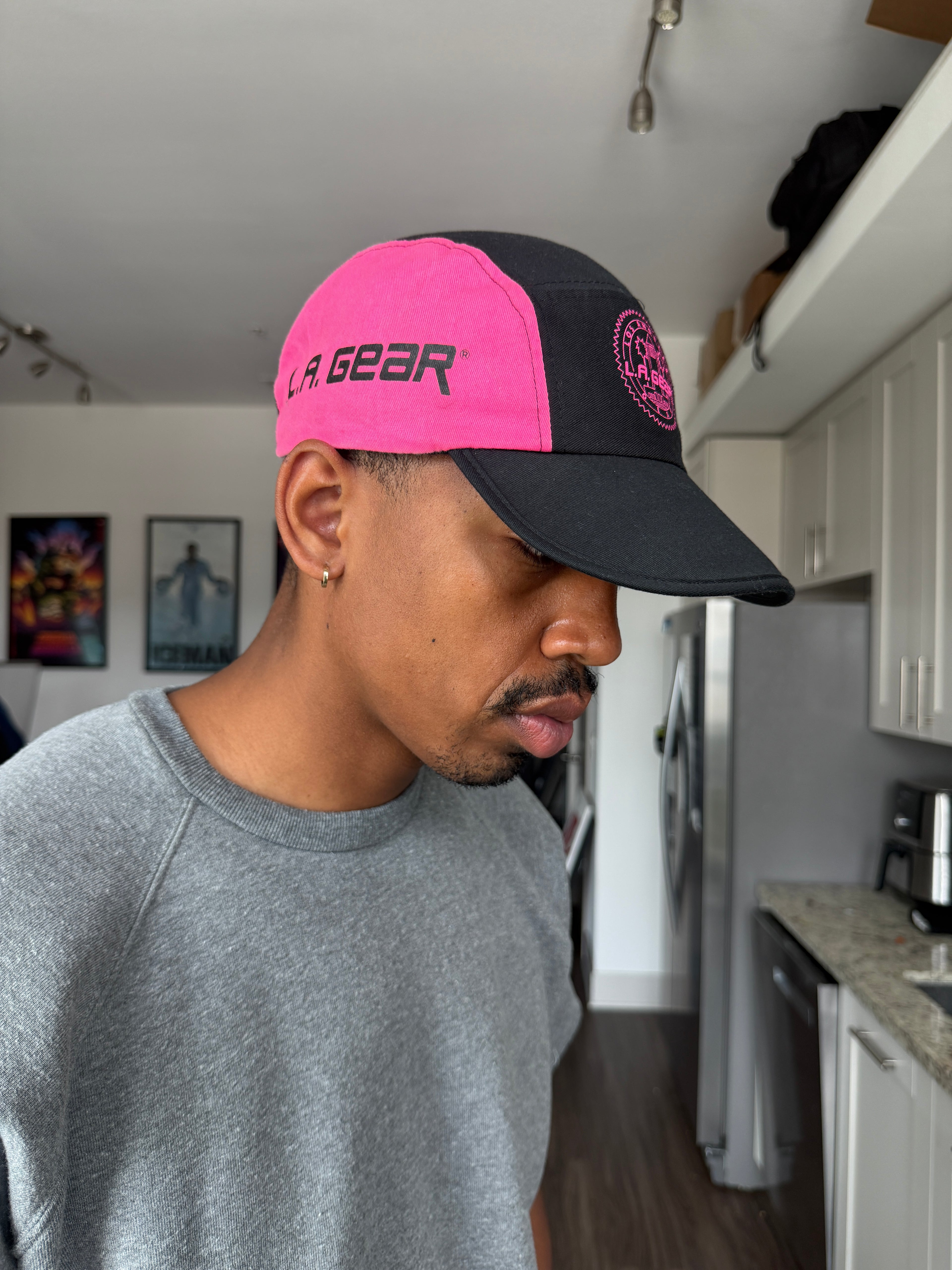 Vintage LA Gear Black & Pink Baseball Cap