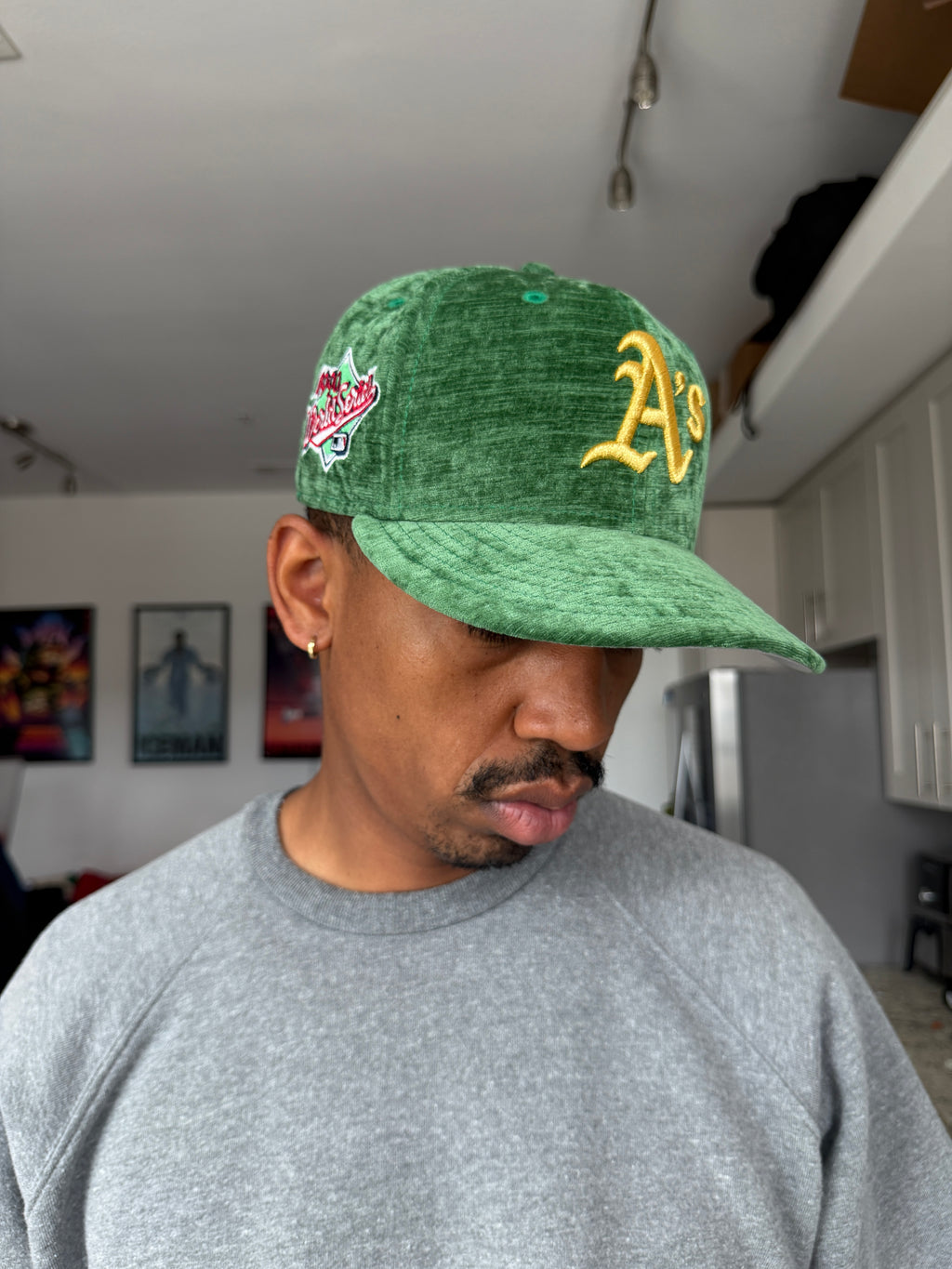 New Era Oakland Athletics Green Velvet Cap