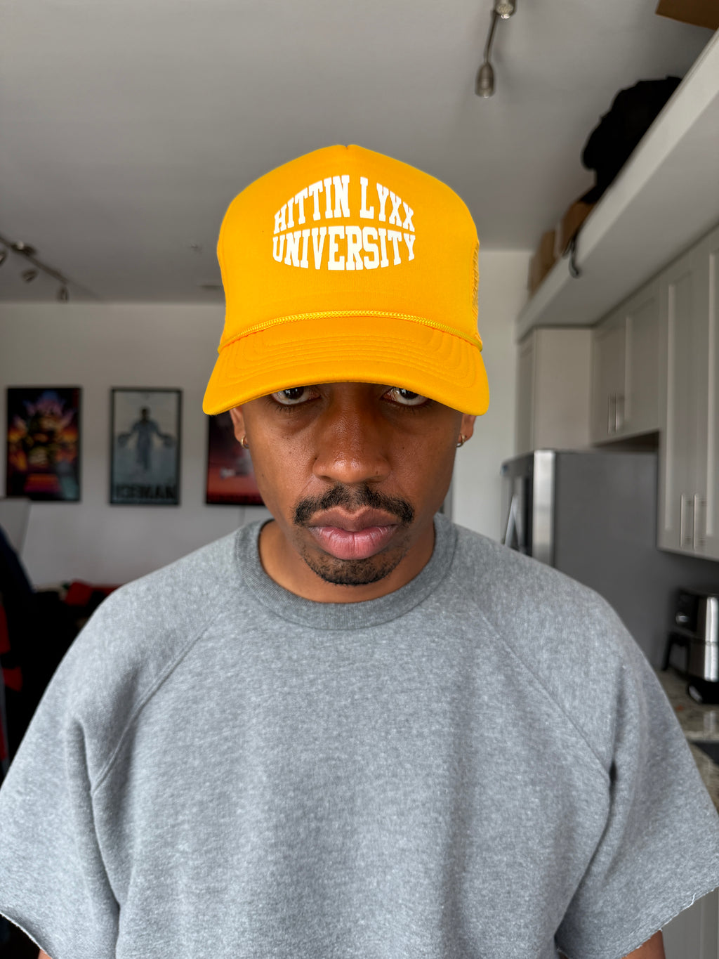 Hittin Lyxx University Yellow Trucker Cap