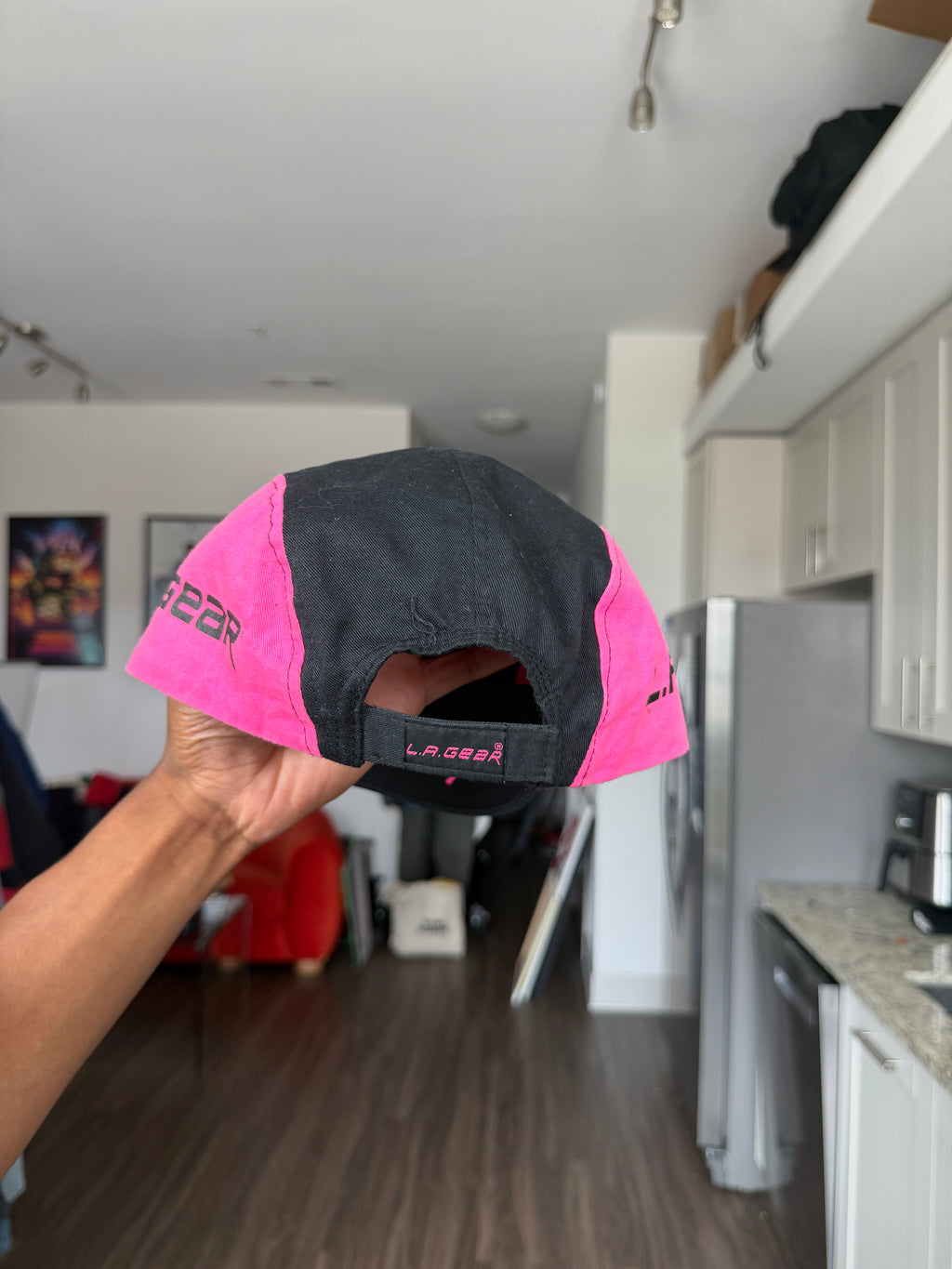 Vintage LA Gear Black & Pink Baseball Cap