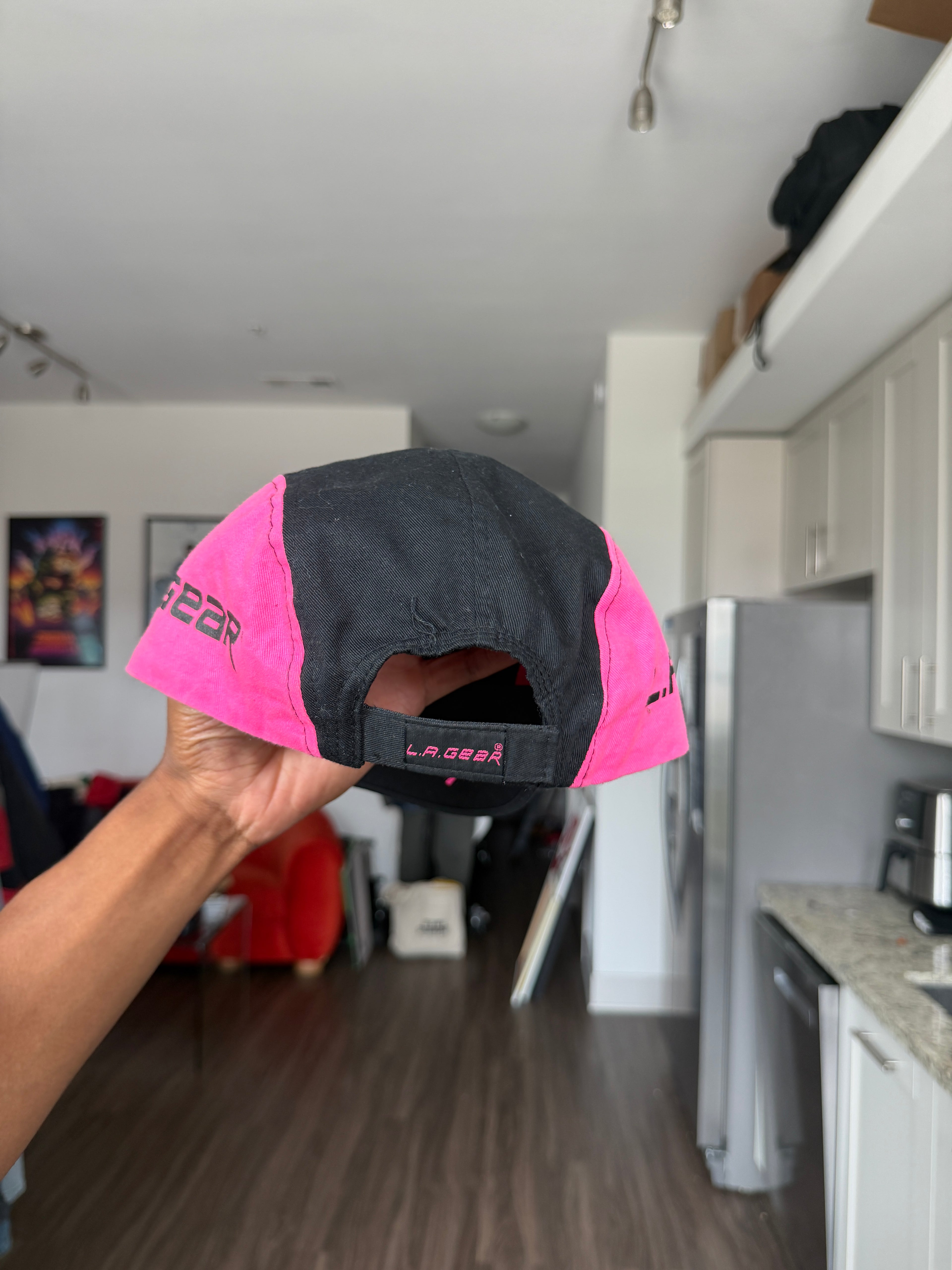 Vintage LA Gear Black & Pink Baseball Cap